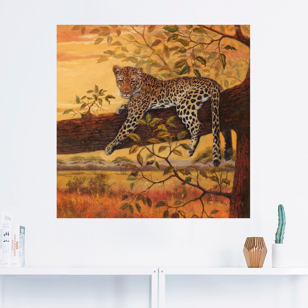 Artland Wandbild »Ruhender Leopard«, Wildtiere, (1 St.)