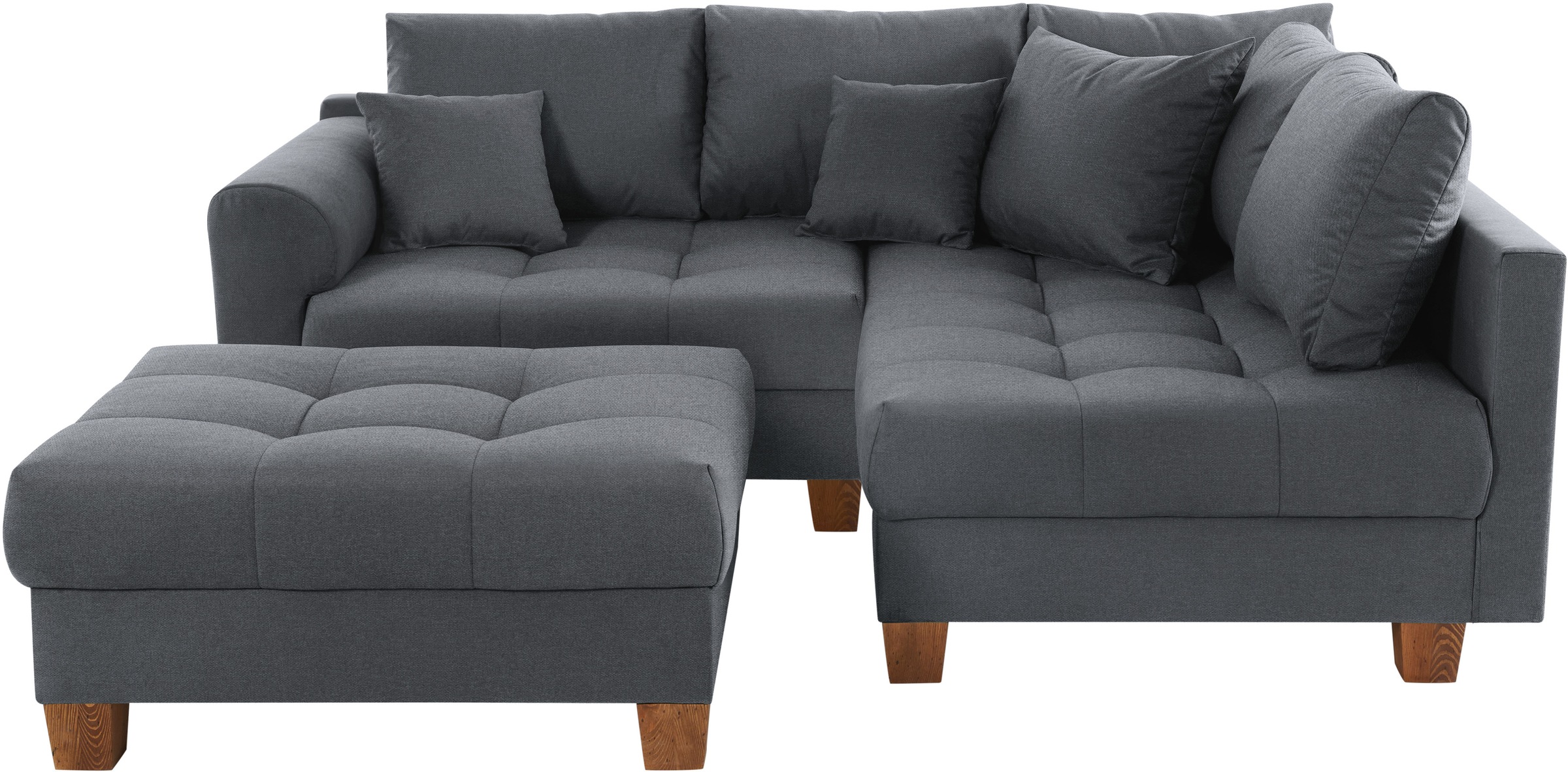 Home affaire Ecksofa »Rice L-Form inkl. Hocker«, (Set, mit Hocker), mit Bon günstig online kaufen