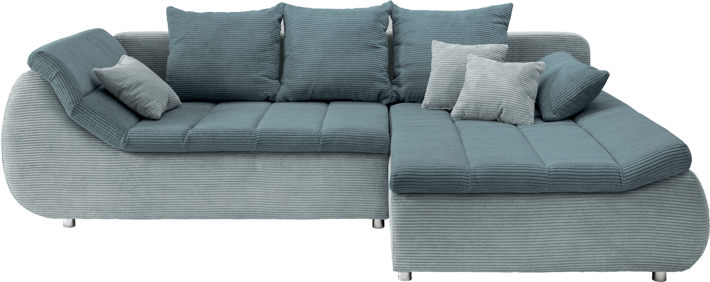INOSIGN Ecksofa »Imola elegant und bequem, aktuelle Steppung im Sitz, L-Form«, wahlweise mit Bettfunktion