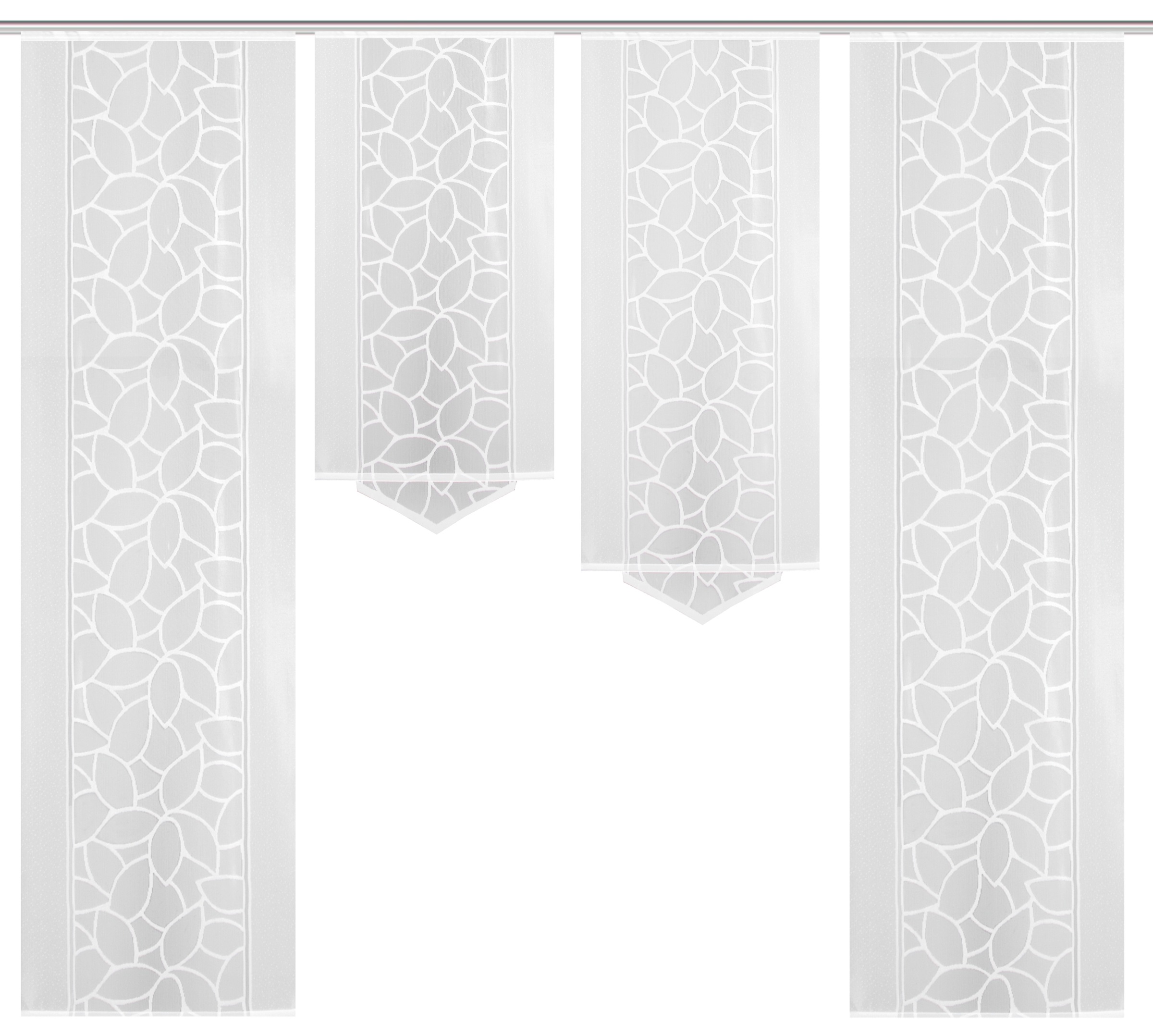 HOME WOHNIDEEN Schiebegardine »JENNA« Klettband 4 Stk. tlg. Schiebevorhang günstig online kaufen