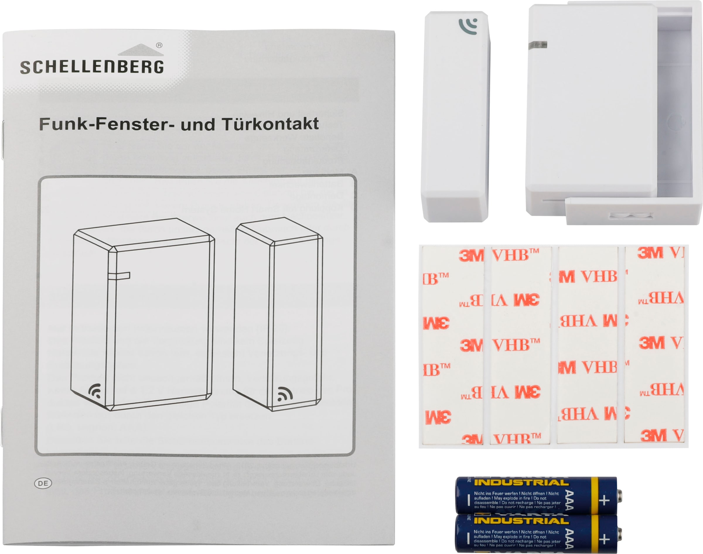 SCHELLENBERG Funk-Empfangsmodul »Smart Home Fenster- und Türkontakt«, Alarmanlage-Fensterantrieb, smarte Positionsüberwachung für Fenster, Tür, Garagentor