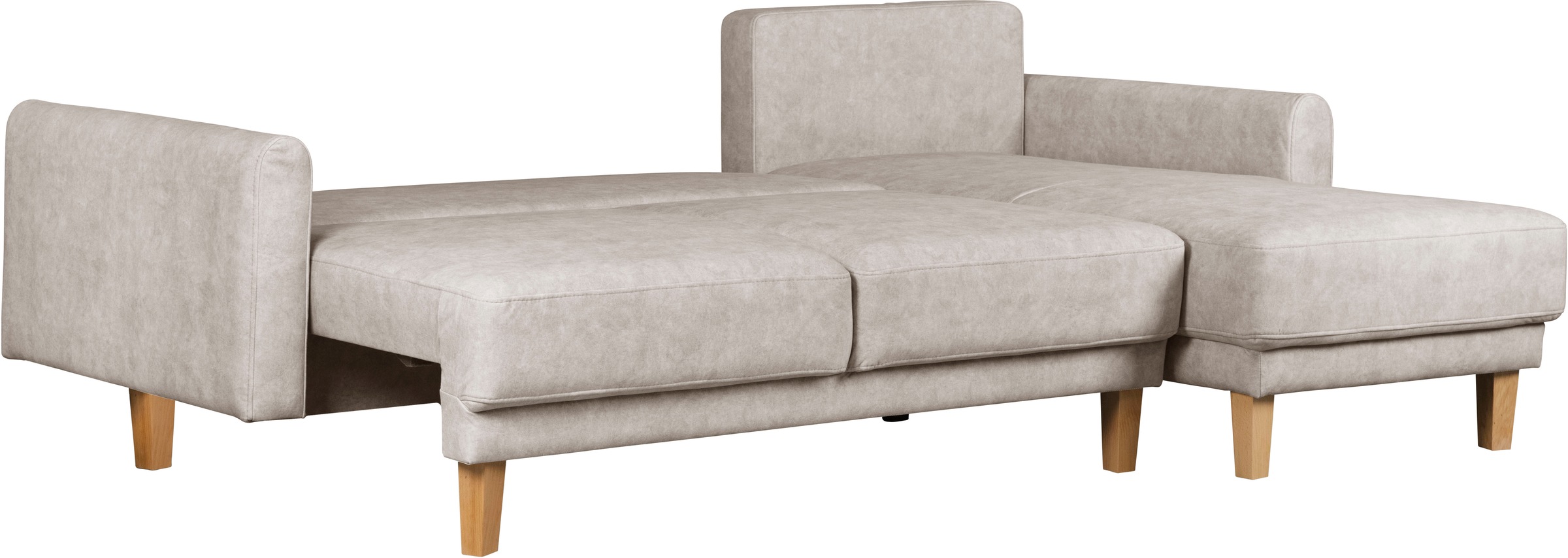 Home affaire Ecksofa »TRIPLO optionale Schlafsofa mit Bettkasten, Maße B/T/H: 234/164/89 cm«, L-Form wahlweise mit Bettfunktion - Liegefläche 132x210 cm