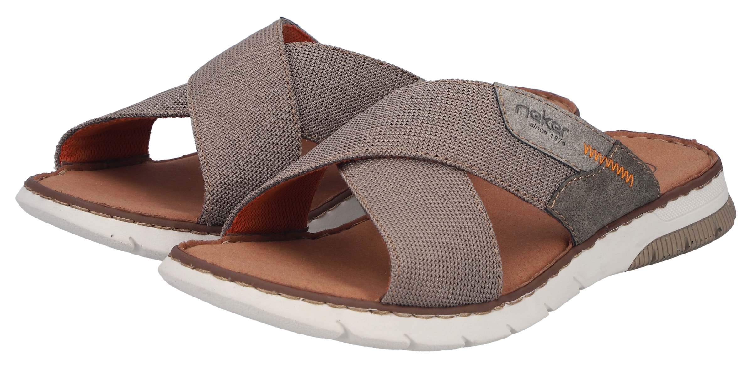 Rieker Pantolette  Sommerschuh, Strandschuh, Urlaubsschuh mit Kreuzbandage