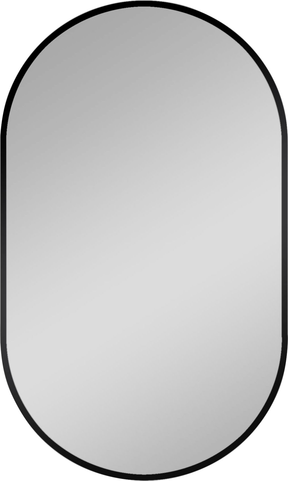 Talos Dekospiegel »LED Design Spiegel oval schwarz, 45x75 cm«, (1 St.), LED günstig online kaufen