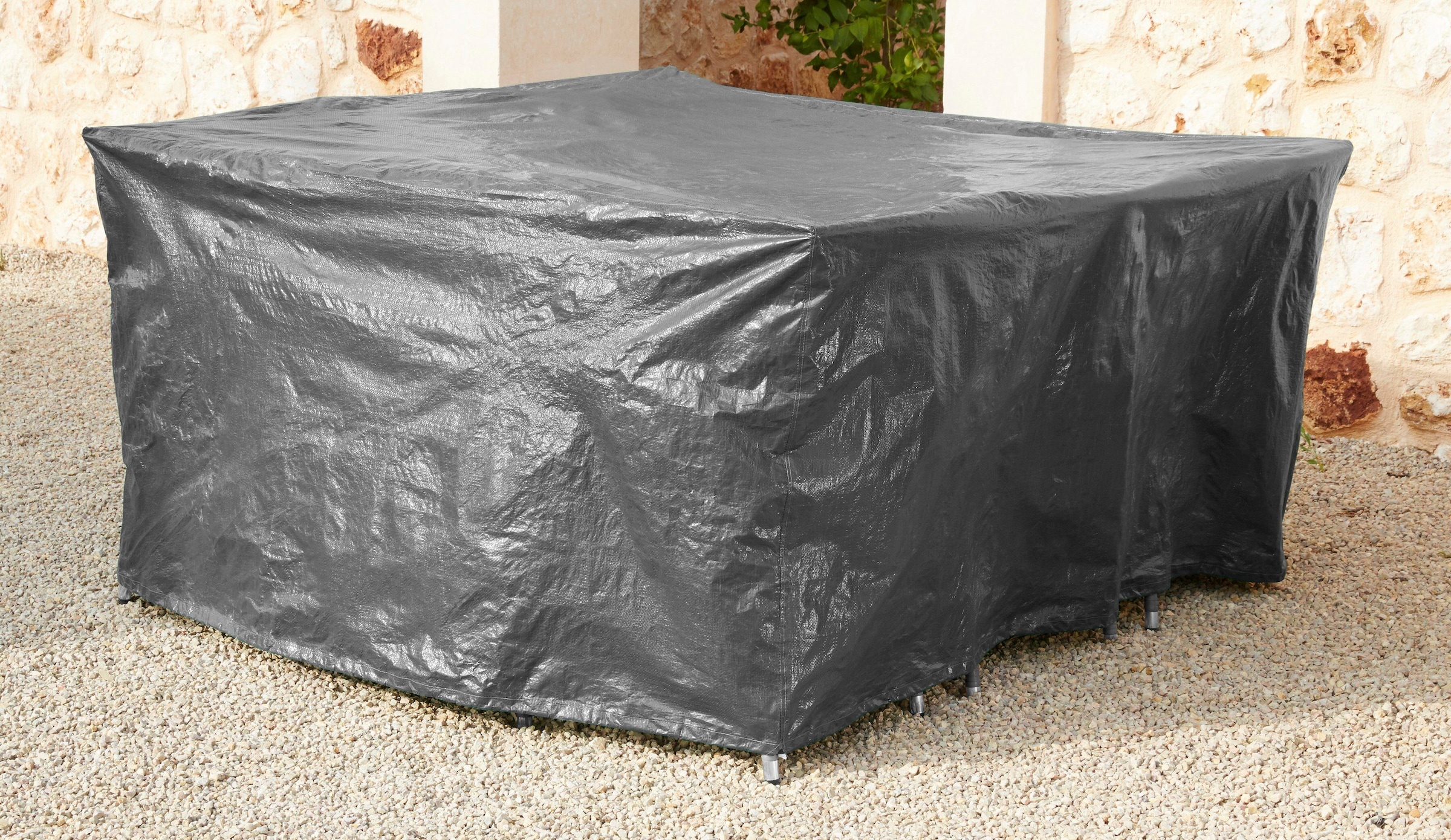 KONIFERA Garten-Essgruppe »Mailand«, (19 tlg.), 6 Sessel, Tisch 150x80 cm, Polyrattan, mit GRATIS-Zugabe: 1 Schutzhülle