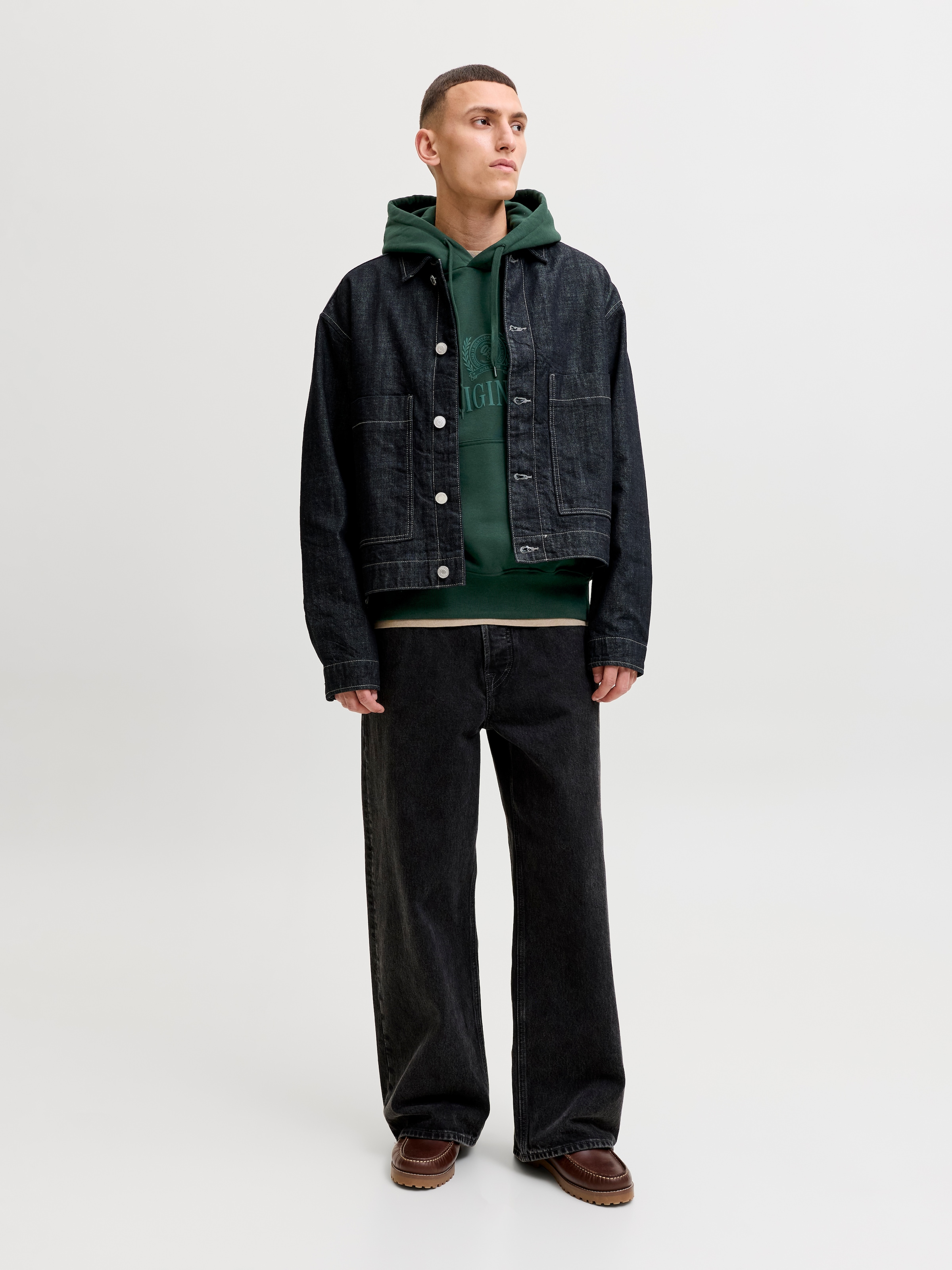 Jack & Jones Kapuzensweatshirt »JORFREDERIKSBERG MONOGRAM SWEAT HOOD SN«, Baumwollmischung, relaxed fit
