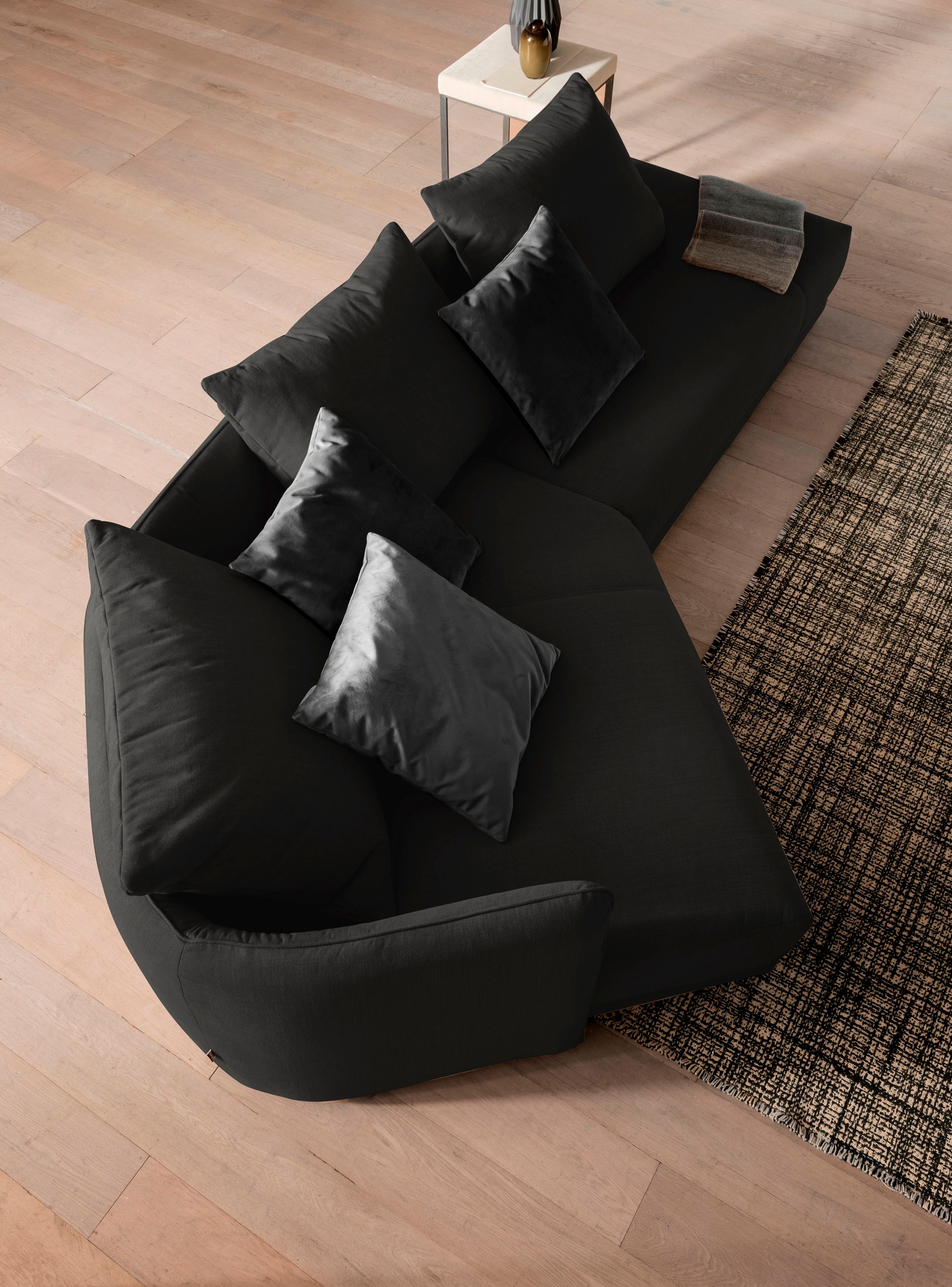 designwerk Ecksofa »New York L-Form, anmutendes Designsofa«, mit moderner R&ung im Rücken