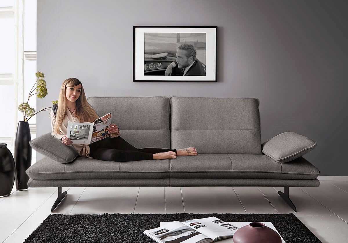 W.SCHILLIG 2,5-Sitzer »broadway, Designsofa mit tollem Sitzkomfort«, Sitztiefenverstellung, Kopfteil- & Seitenteilverstellung, Breite 216cm