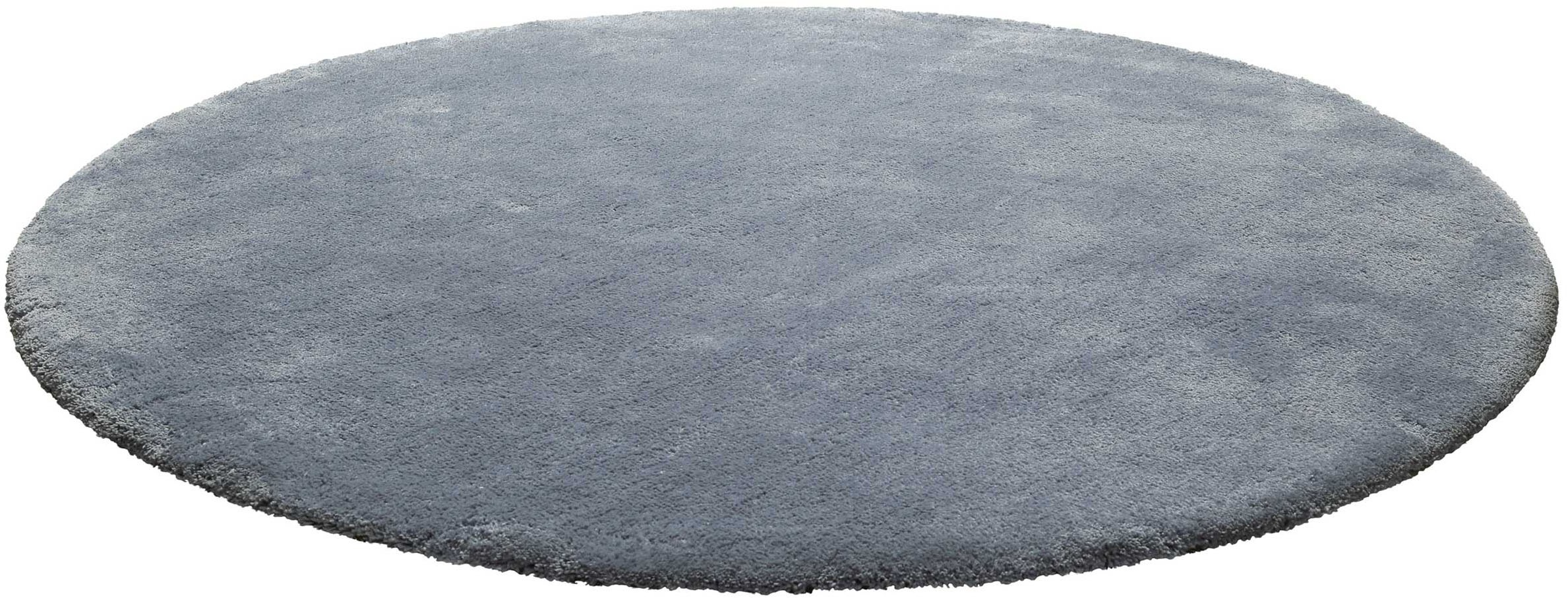 Homie Living Teppich »Pisa«, rund, 25 mm Höhe, Hochflor, Microfaser, uni, w günstig online kaufen