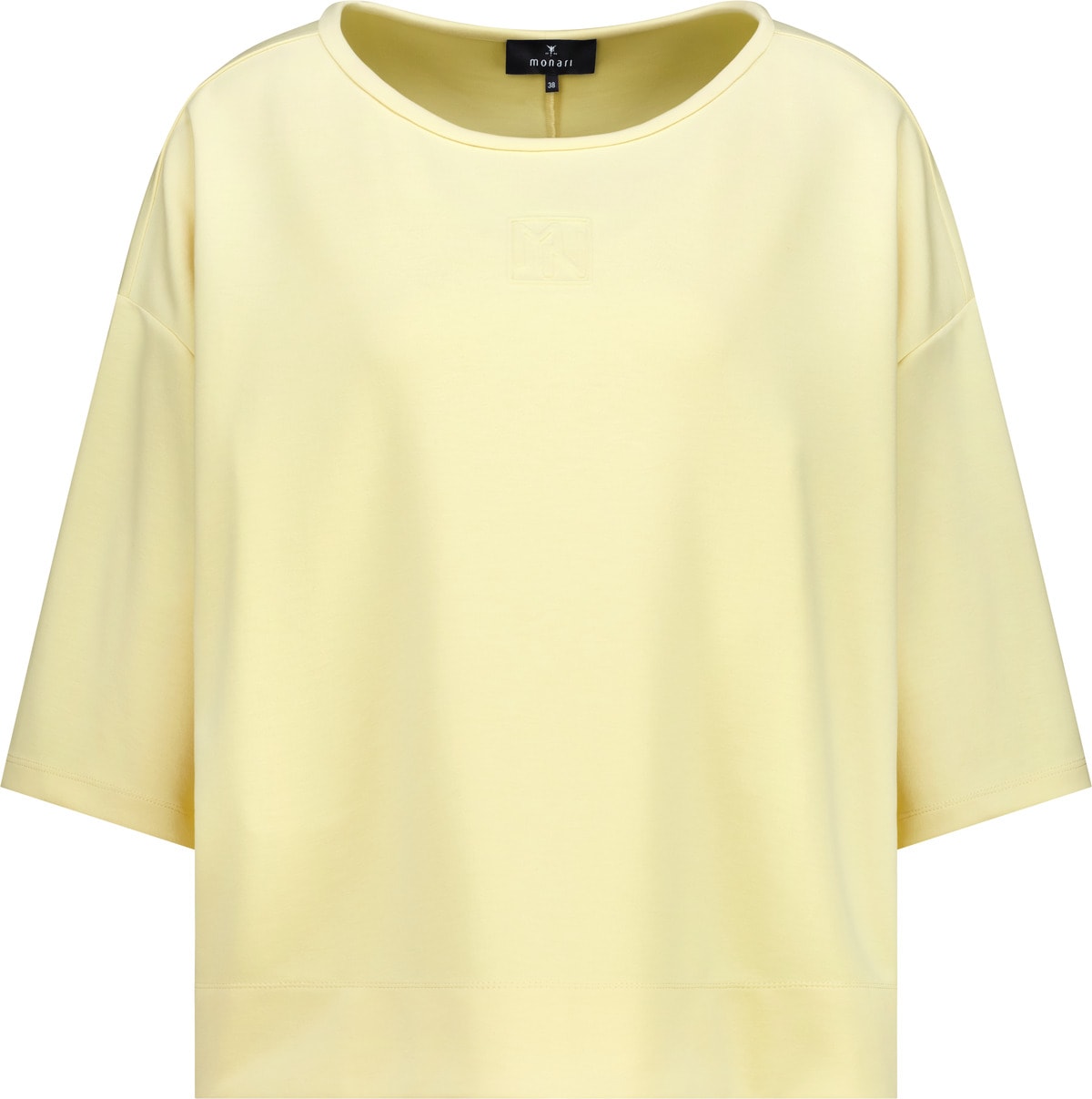 Monari Sweatshirt »Sweatshirt Basic Prägedruck«, Relaxed fit mit Präge-Emblem
