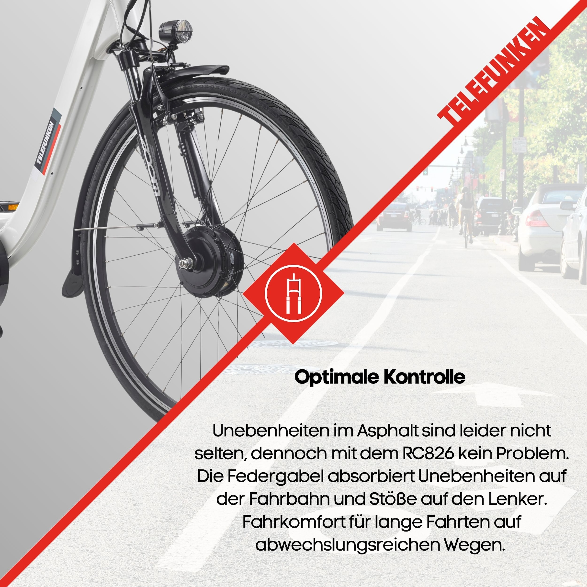 Telefunken »Multitalent RC826« 7 Gang Shimano Shimano Tourney Schaltwerk Kettenschaltung Frontmotor 250 W