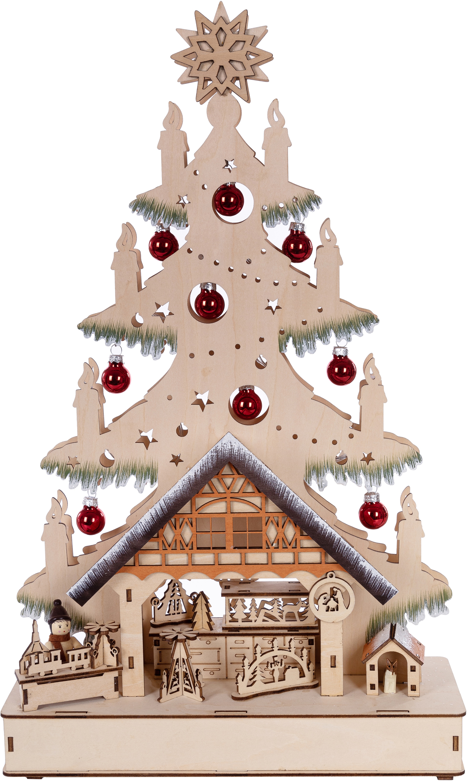Myflair Möbel & Accessoires LED Schwibbogen, 1 tlg., aus Holz, mit  Weihnachtskugeln geschmückt, Höhe ca. 49 cm auf Rechnung kaufen