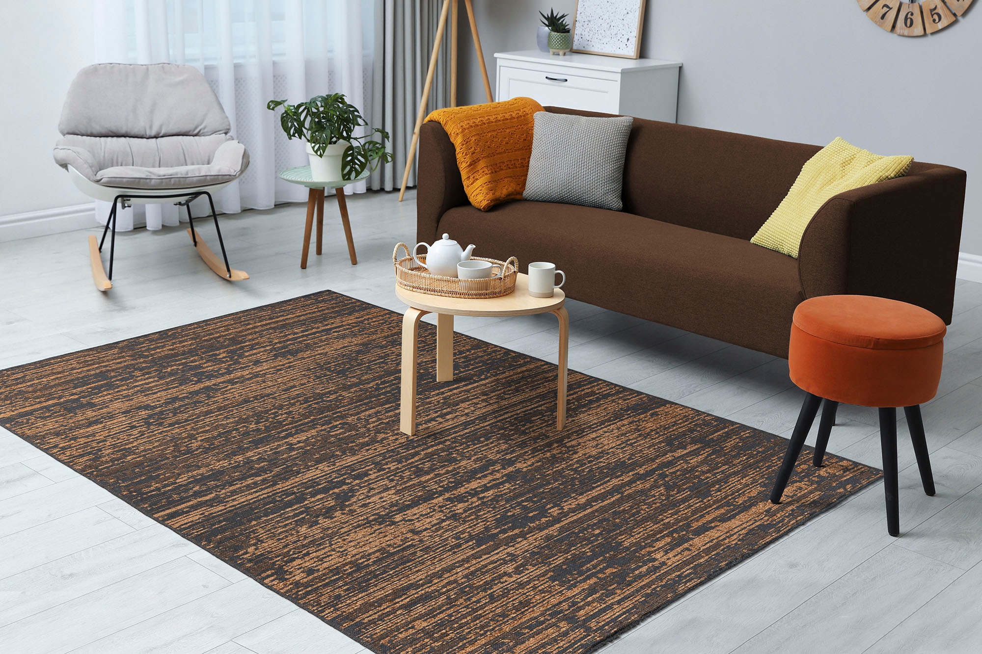 Kayoom Teppich »Kalevi 100«, rechteckig, 8 mm Höhe, Flachgewebe