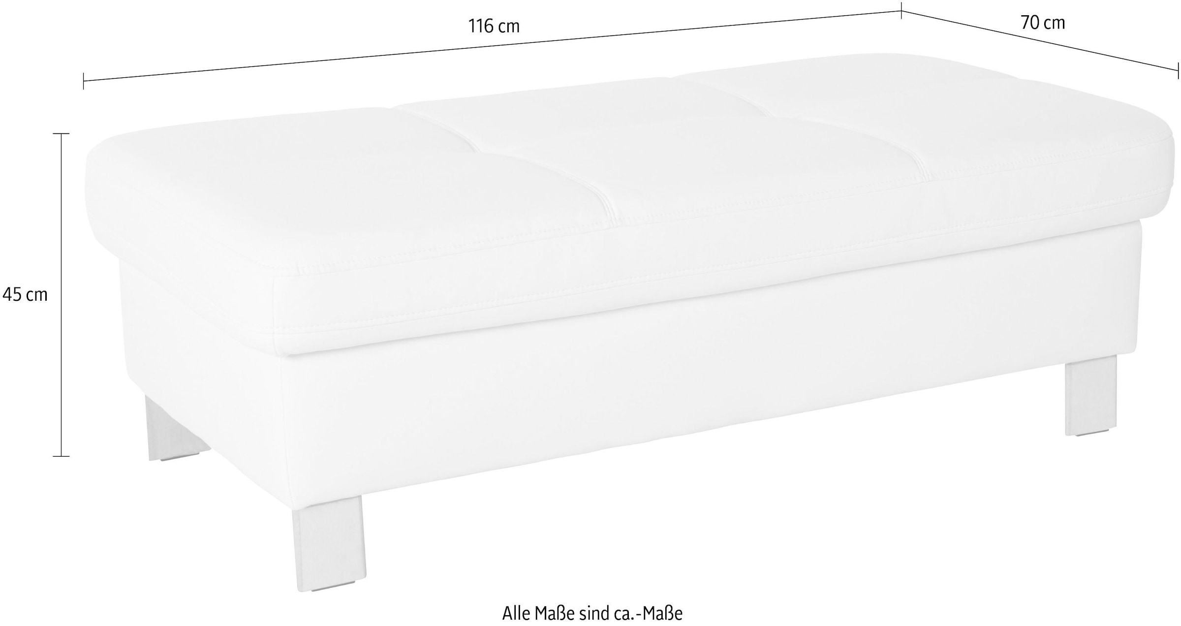 exxpo - sofa fashion Hocker »Fiji Bankhocker mit Staufach unter der Sitzfläche«, elegant modern mit toller Detailverarbeitung