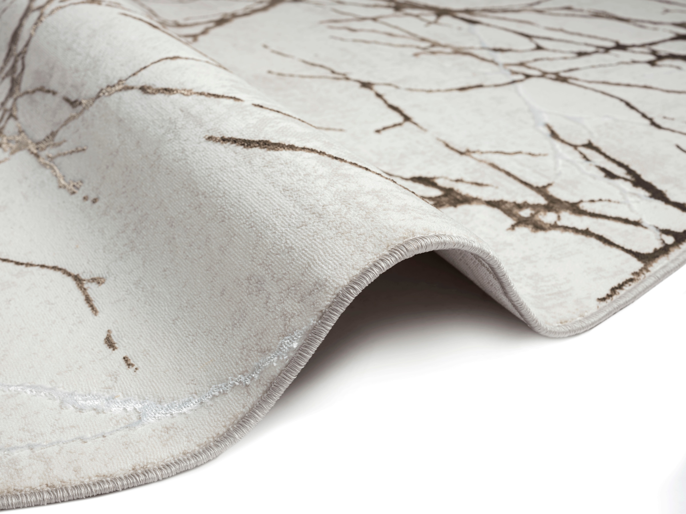 merinos Teppich »Creation 50055«, rund, 10 mm Höhe, elegant, glänzend, Kurzflor, pflegeleicht, Wohnzimmer