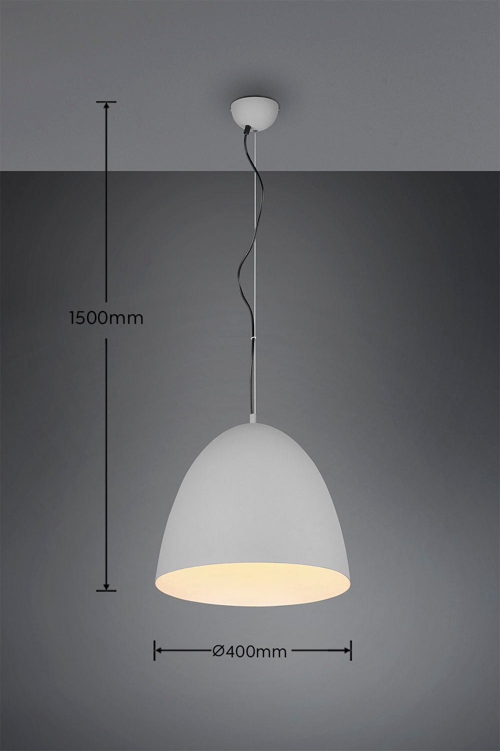 REALITY Leuchten Pendelleuchte »Tilda«, 1 flammig, Leuchtmittel E27 | ohne Leuchtmittel, elegante Hängelampe, max 150cm höhenverstellbar, exkl 1xE27 max 40W