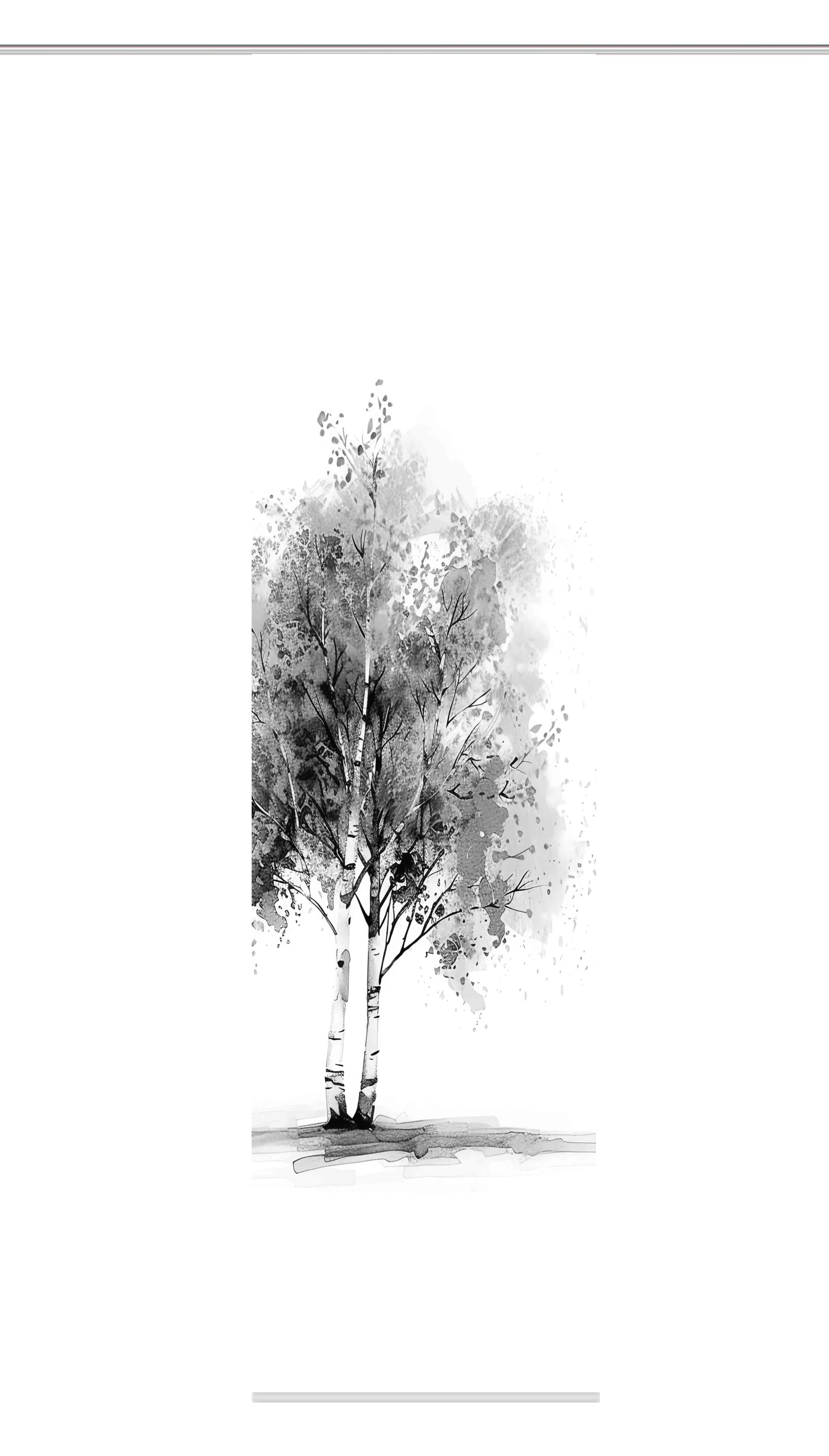 HOME WOHNIDEEN Schiebegardine »TREE«, (1 St.), Schiebewand Seidenoptik, Dig günstig online kaufen