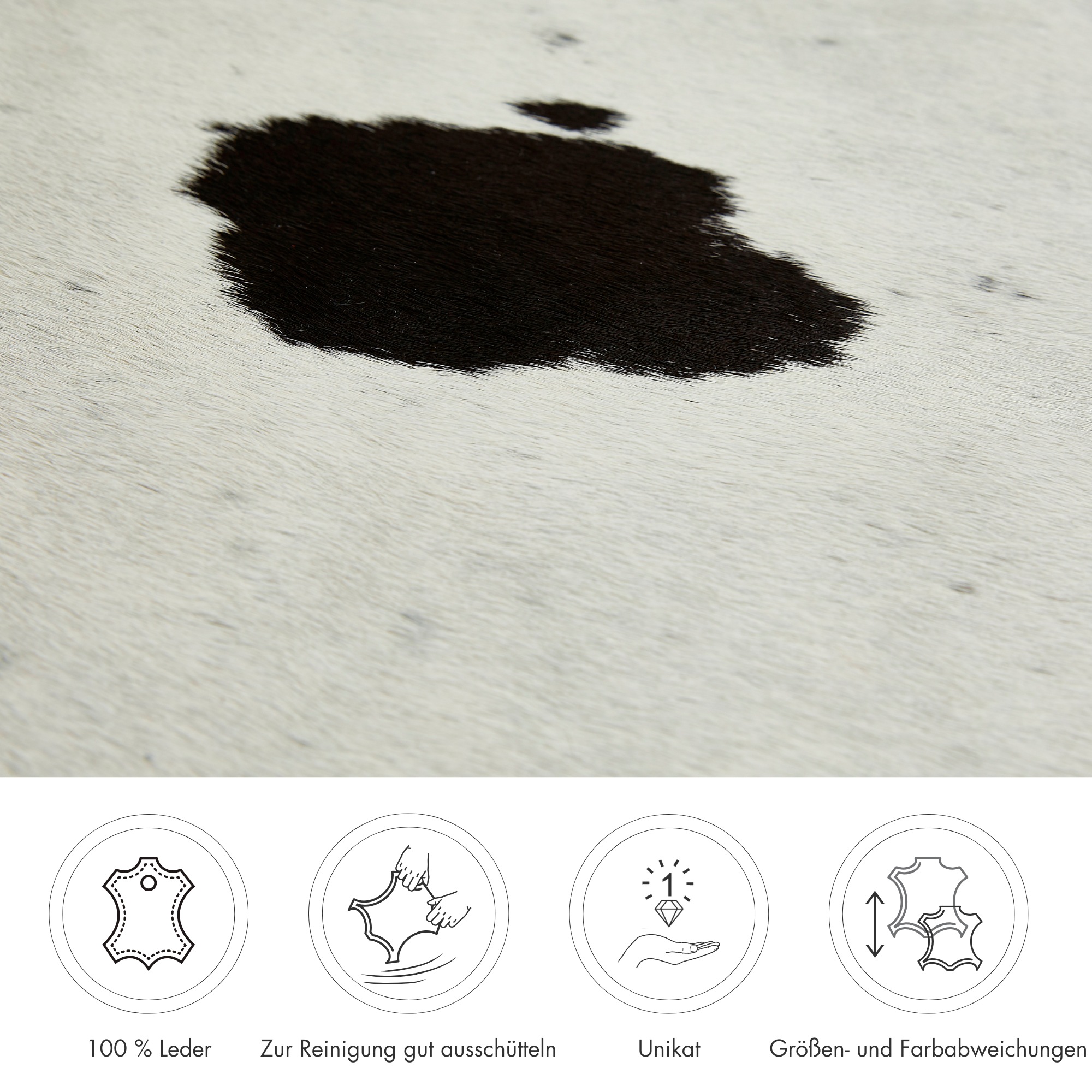 LUXOR living Fellteppich »Rinderfell«, fellförmig, 3 mm Höhe, echtes Rinderfell, Naturprodukt - daher ist jedes Fell ein Einzelstück