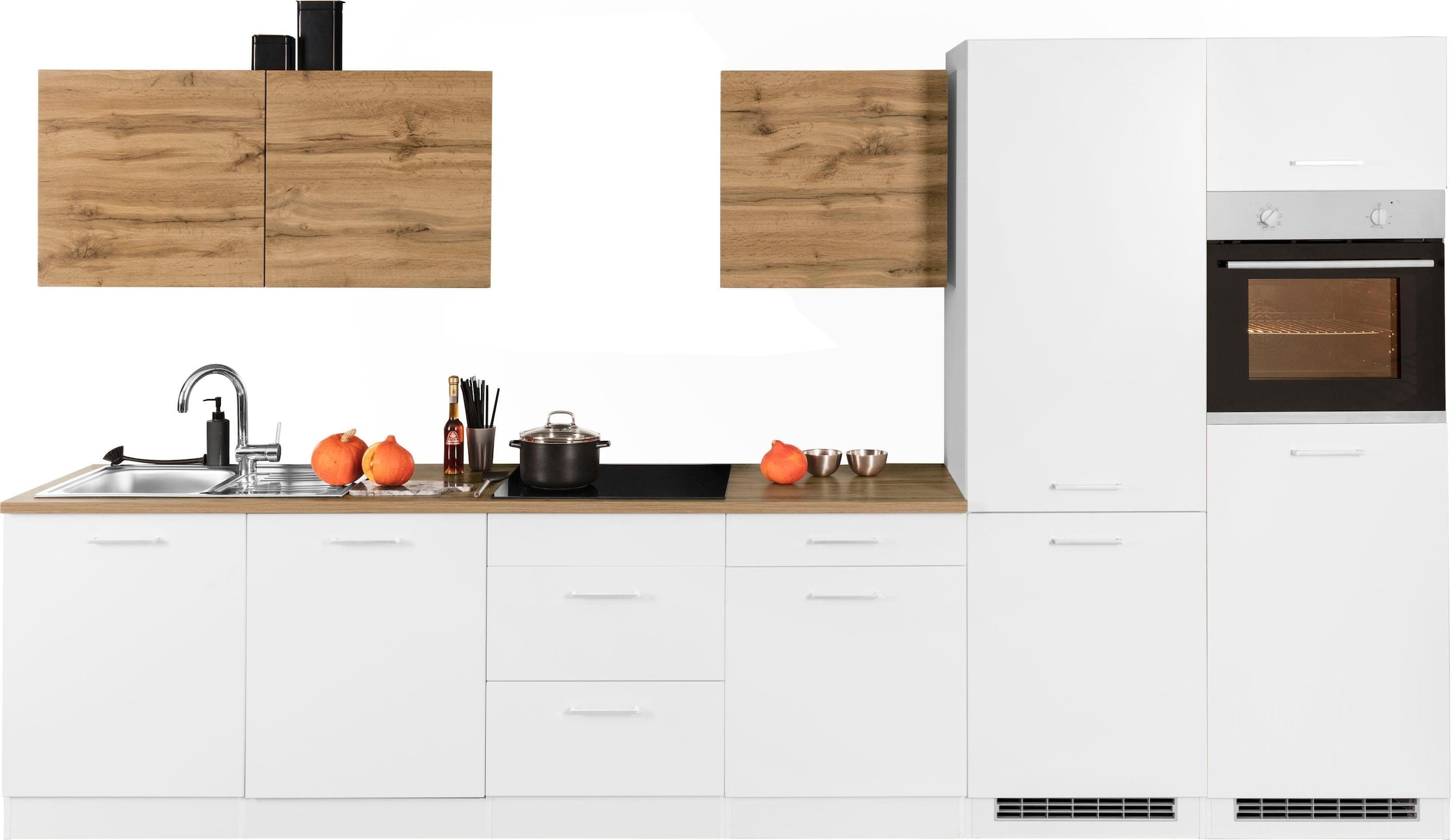 KOCHSTATION Küchenzeile »KS-Kehl«, ohne E-Geräte, 360cm, für Kühl/Gefrierko günstig online kaufen