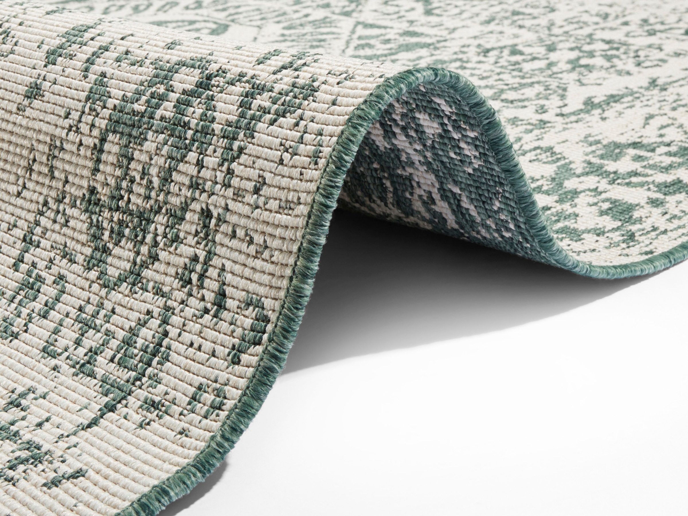 NORTHRUGS Teppich »Danao«, rechteckig, 5 mm Höhe, In-und Outdoor geeignet, Robust, Pflegeleicht, Flachgewebe, Wendbar