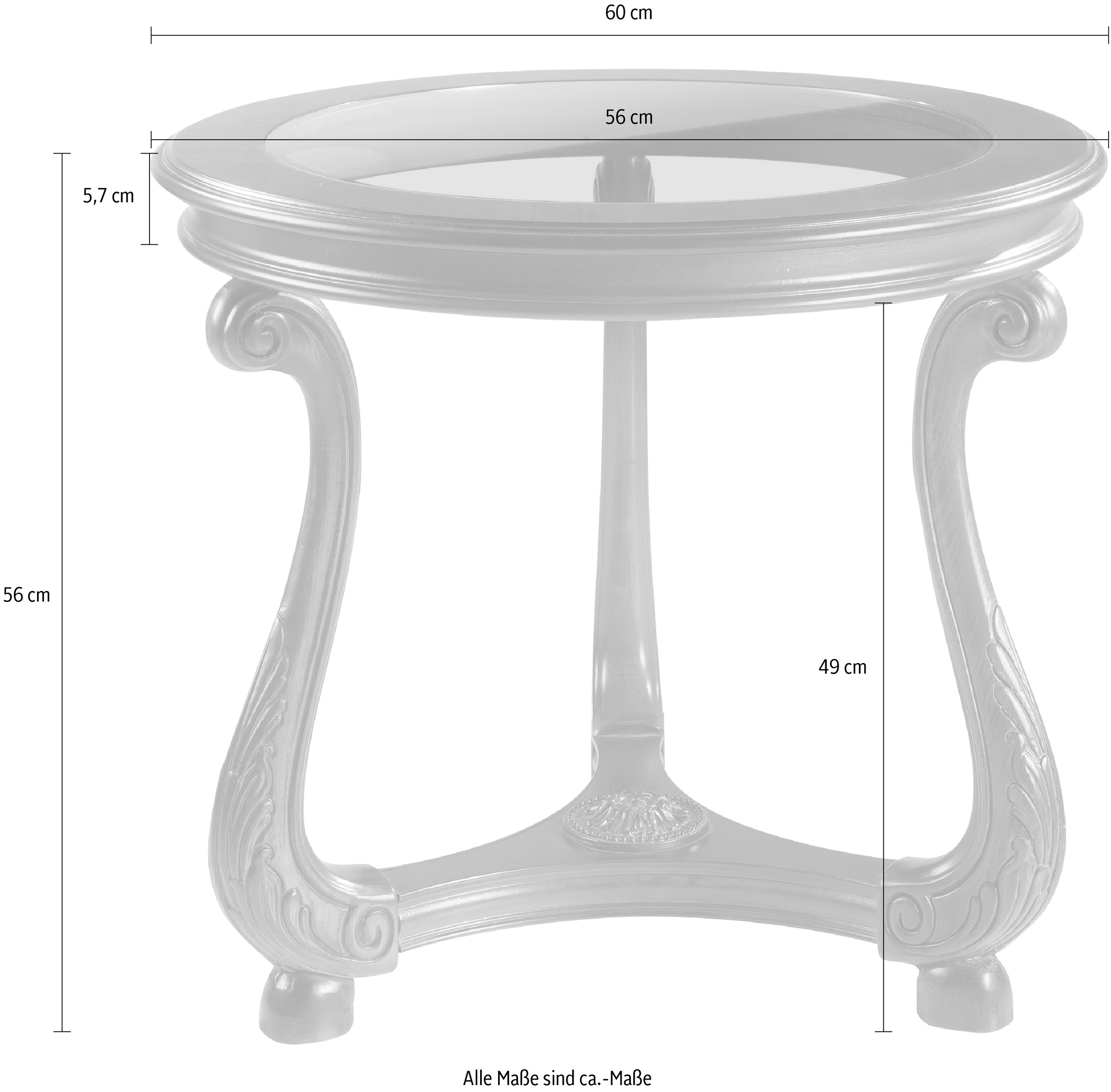 Home affaire Beistelltisch »Raffaello«, Breite 60 cm