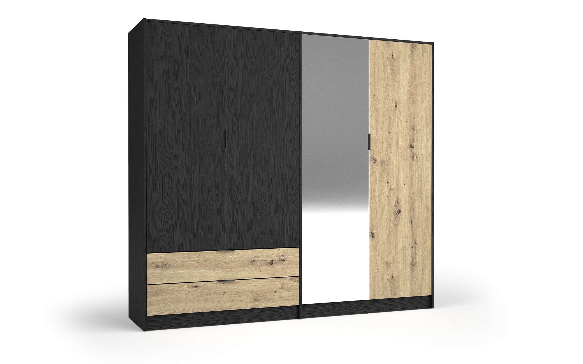 Home affaire Kleiderschrank »PERY mit Spiegel, 2 Schubladen, 4 Fächer und 2 günstig online kaufen