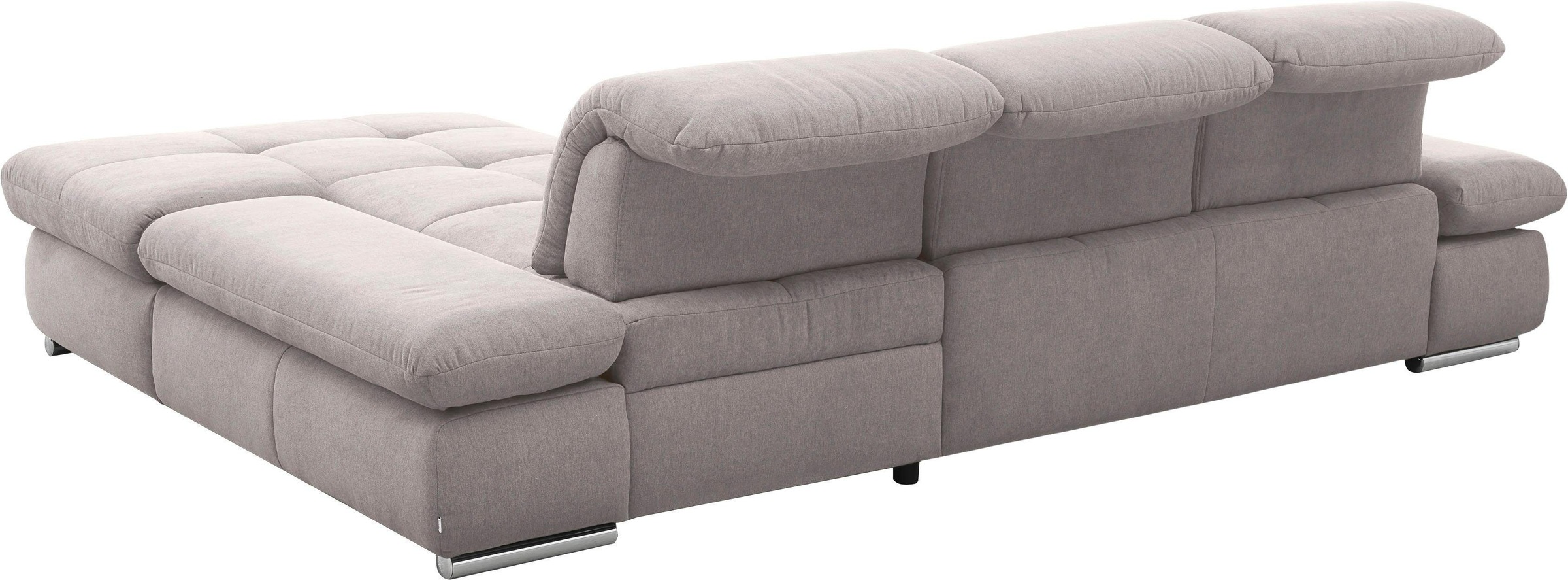 set one by Musterring Ecksofa »SO4100 V«, mit verstellbaren Kopfteilen, wahlweise mit Funktionen, Cord-Bezug