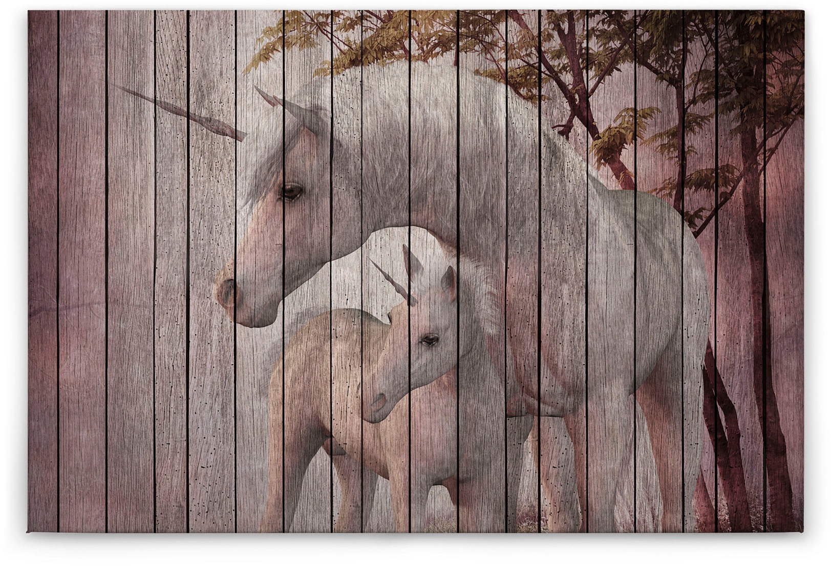 Bricoflor Einhorn Leinwandbild Für Kinderzimmer Und Schlafzimmer Einhorn Wa günstig online kaufen