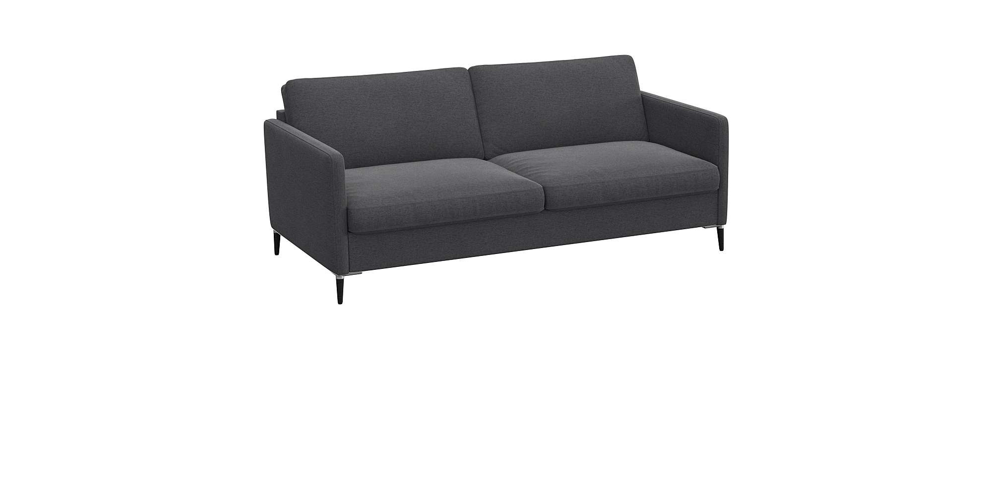 FLEXLUX 2,5-Sitzer »Fiore, super bequem durch hochwertigen Sitzaufbau mit Kaltschaum«, schmale Armlehnen, Füße Alu+schwarz