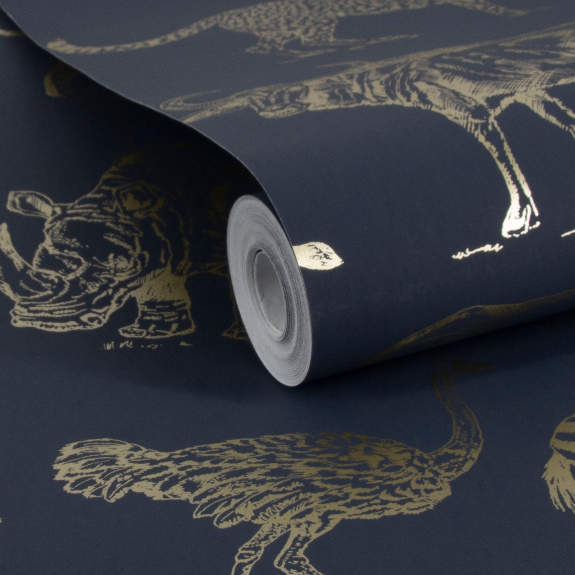 Superfresco Easy Vliestapete »Superfresco Easy Vliestapete SAFARI DARK Blau« animal print aufgeschäumt Superfresco Easy Vliestapete SAFARI DARK Blau