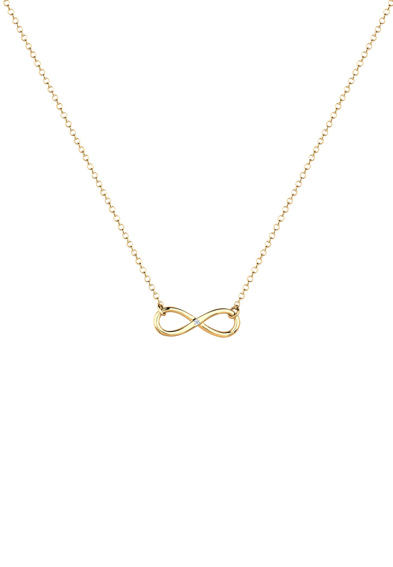 Elli DIAMONDS Collierkettchen »Infinity Pure Diamant (0.03 ct.) 925 Silber«