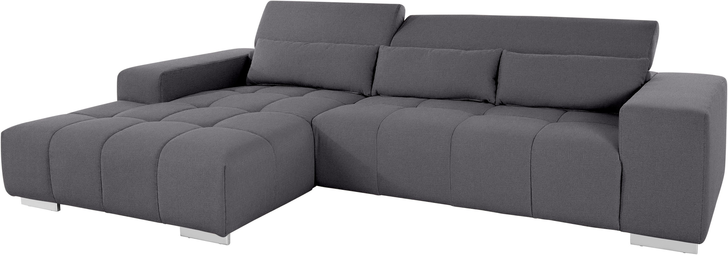 COTTA Ecksofa »Orion L-Form«, mit Kopfteilverstellung & 3 Nierenkissen