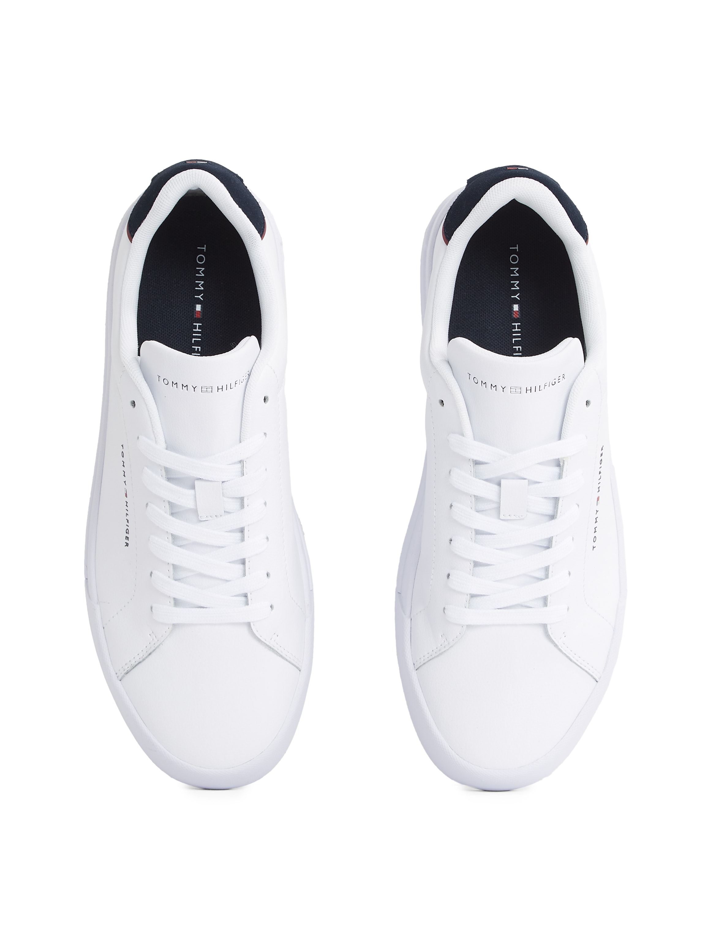 Tommy Hilfiger Sneaker »TH COURT LTH DETAIL ESS«, Freizeitschuh, Halbschuh, Schnürschuh mit seitlichem Logoschriftzug