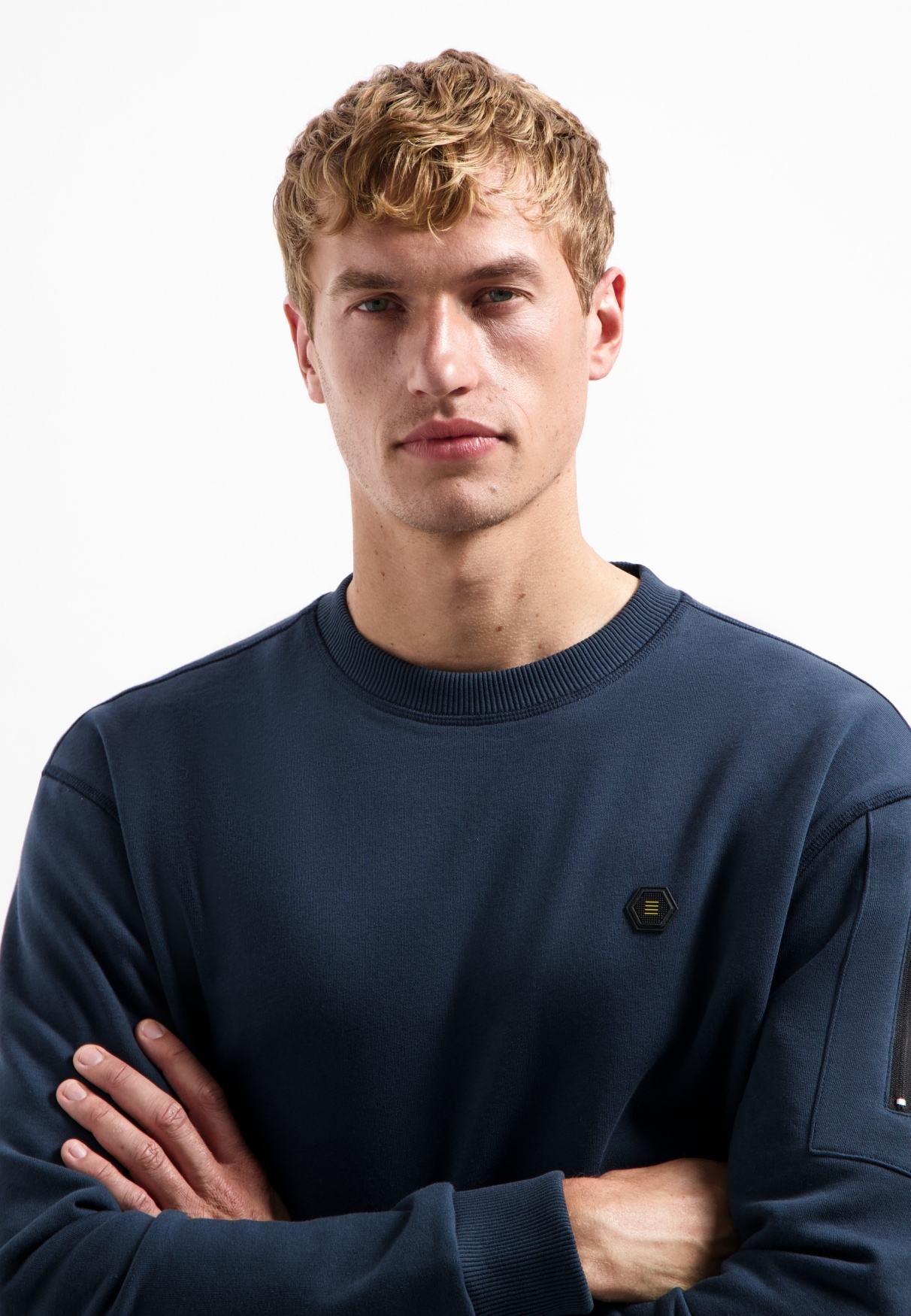 NO EXCESS Sweater »No Excess Rundhals-Sweater Sweater Crewneck Brushed inside«
