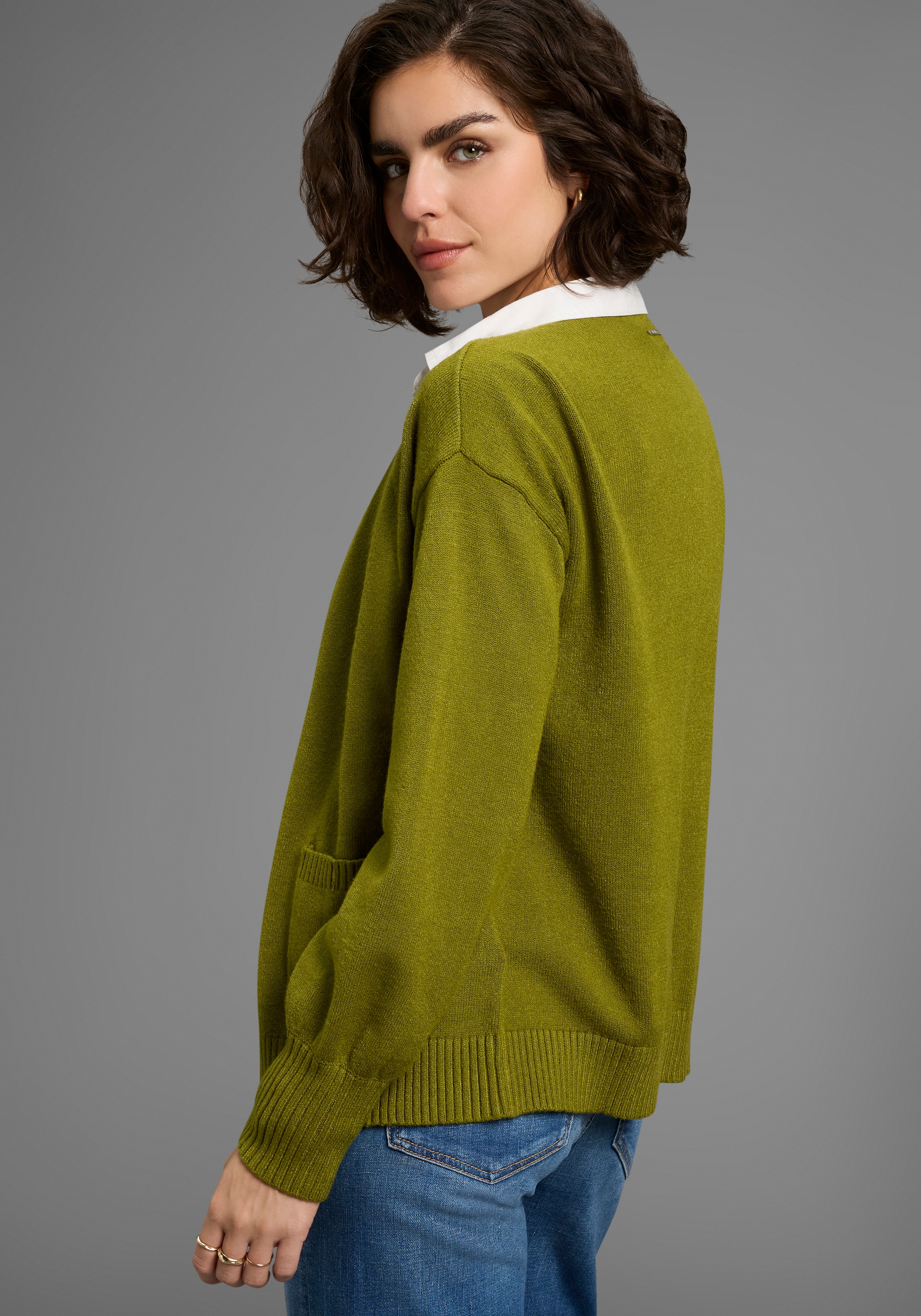 Laura Scott Strickjacke softer Übergangsstrick in lässiger, offener Form