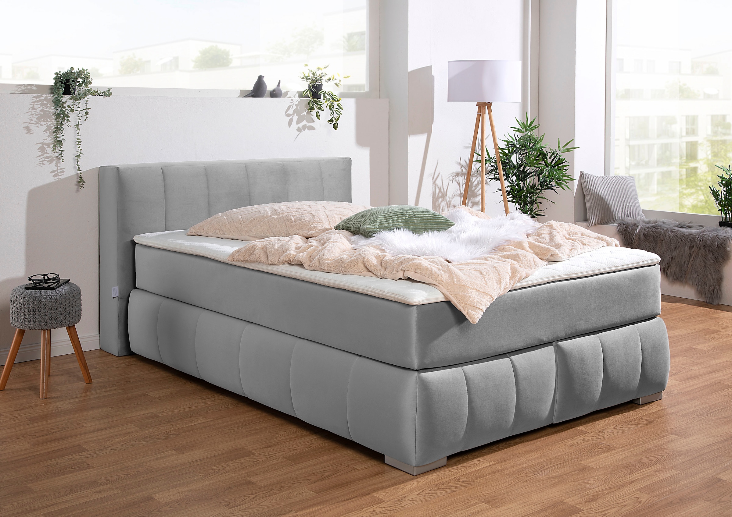 2. Bild von Guido Maria Kretschmer Home&Living Boxspringbett »Chelles«, inkl. Topper, in XXL- Überlänge 220 cm, Unterbox mit feine Wölbung