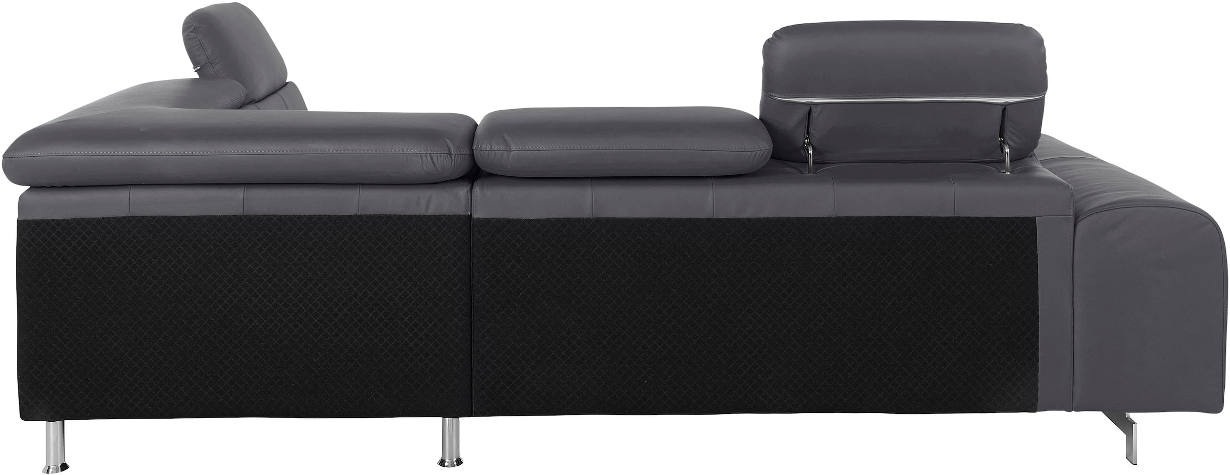 COTTA Ecksofa »Chef L-Form«, mit Kopfteilverstellung, edle Metallkufen, wahlweise mit Bettfunktion