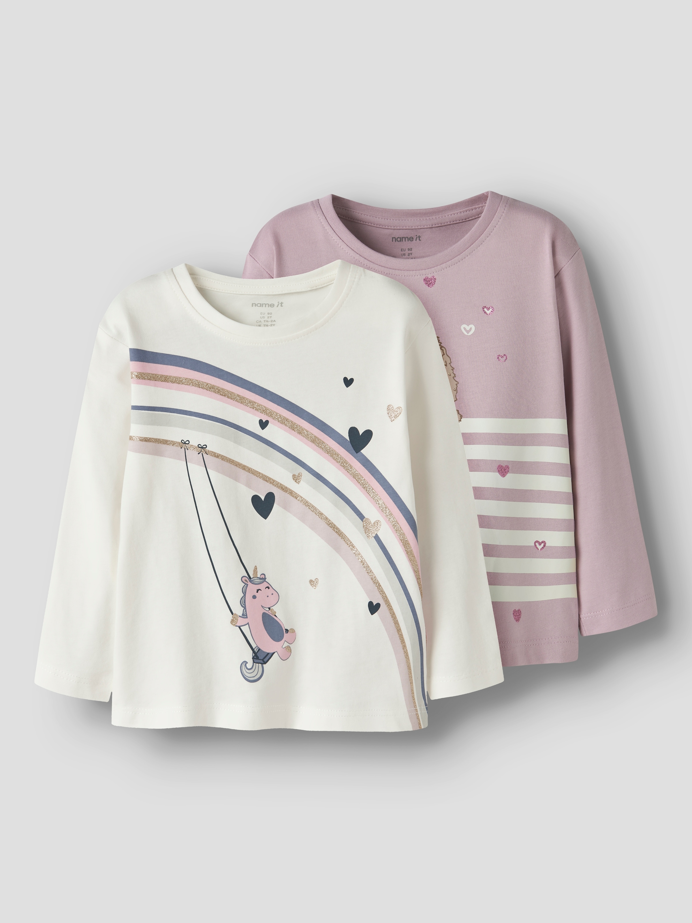 Name It Langarmshirt »NMFVALIANE 2P LS NREG TOP« Packung, 2 tlg.