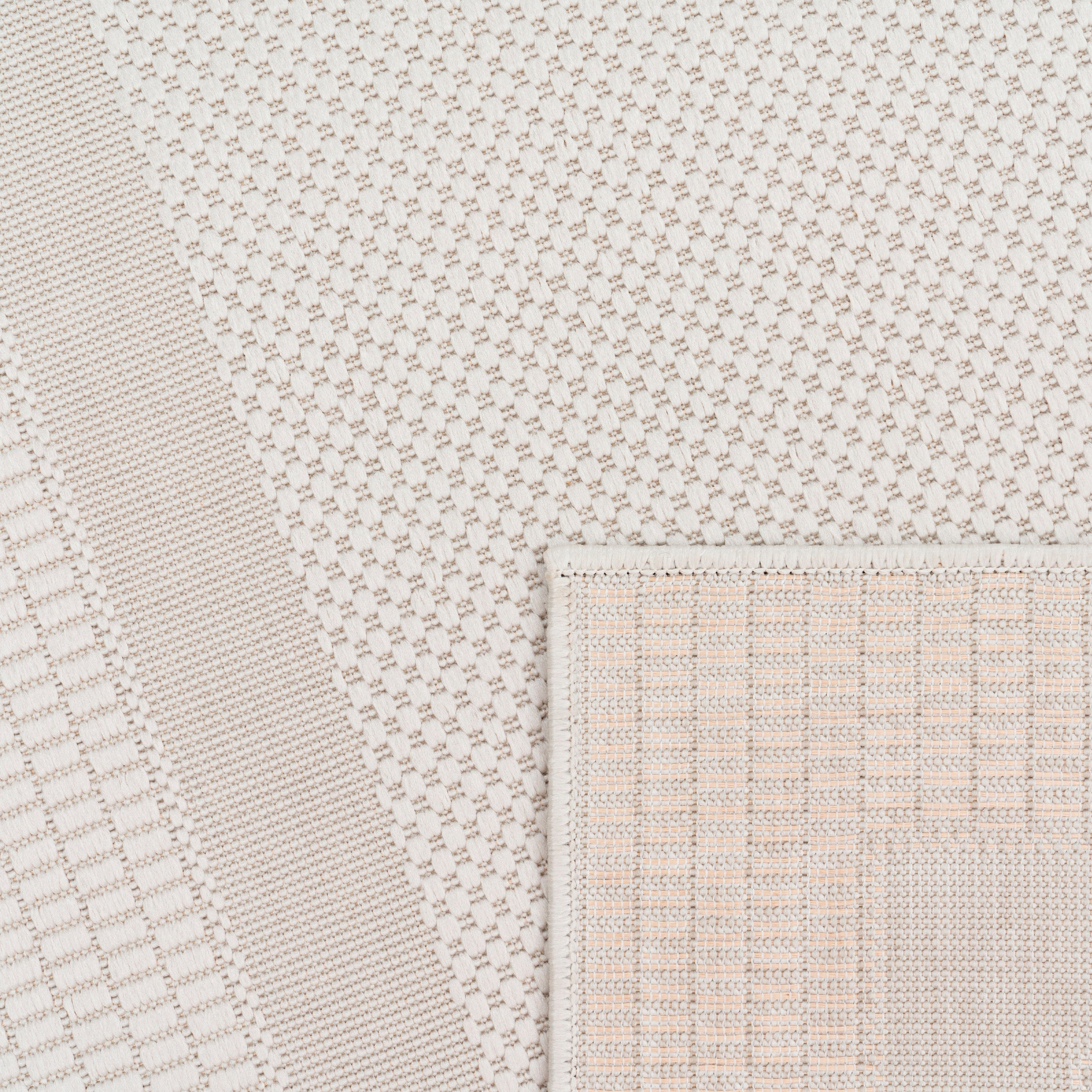 Paco Home Teppich »Roma 272«, rechteckig, 4 mm Höhe, Flachgewebe, meliert, mit dezenter Bordüre, In- und Qutdoor geeignet