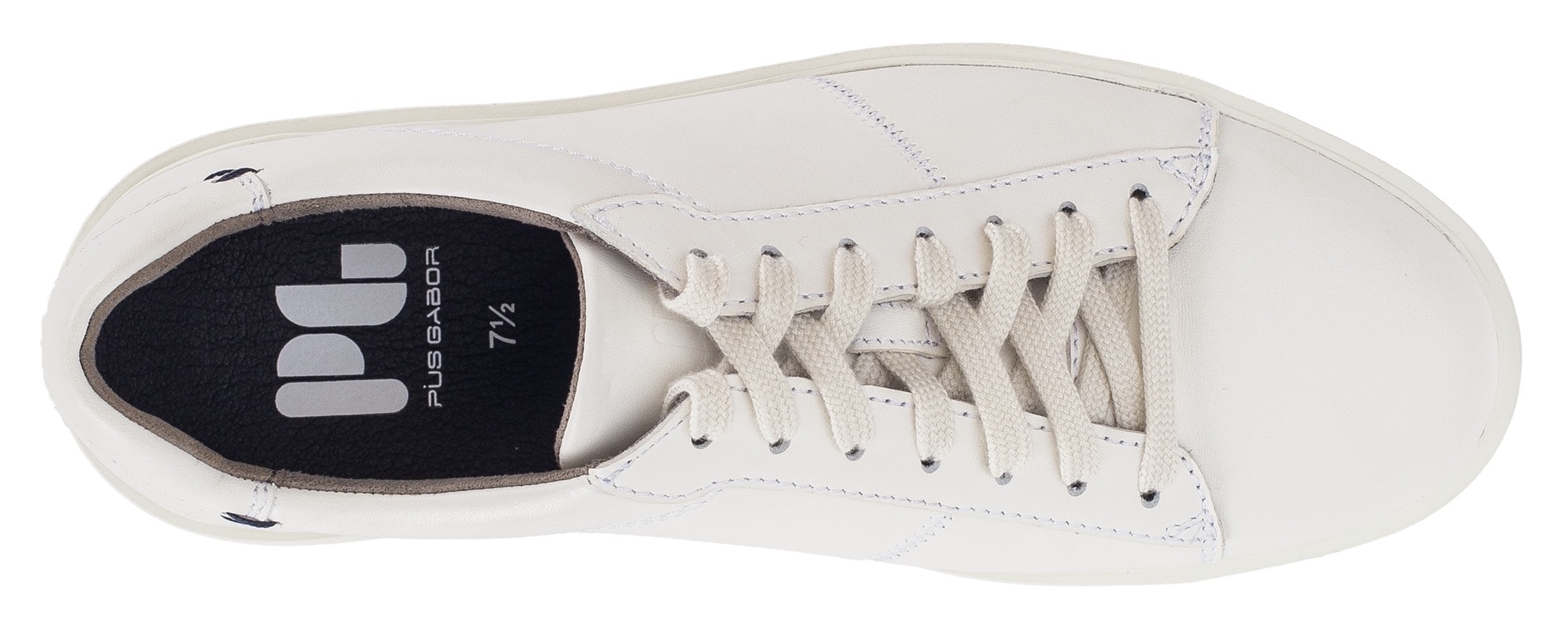 Pius Gabor Sneaker  , Freizeitschuh, Halbschuh, Schnürschuh, Ziernähte, G-Weite