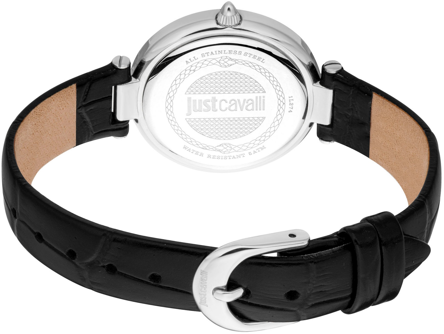 Just Cavalli Time Quarzuhr »Savoca«, (Set, 2 tlg., mit Armband), Armbanduhr, Damenuhr, Kristallsteine, Lederarmband, Gerschenkidee