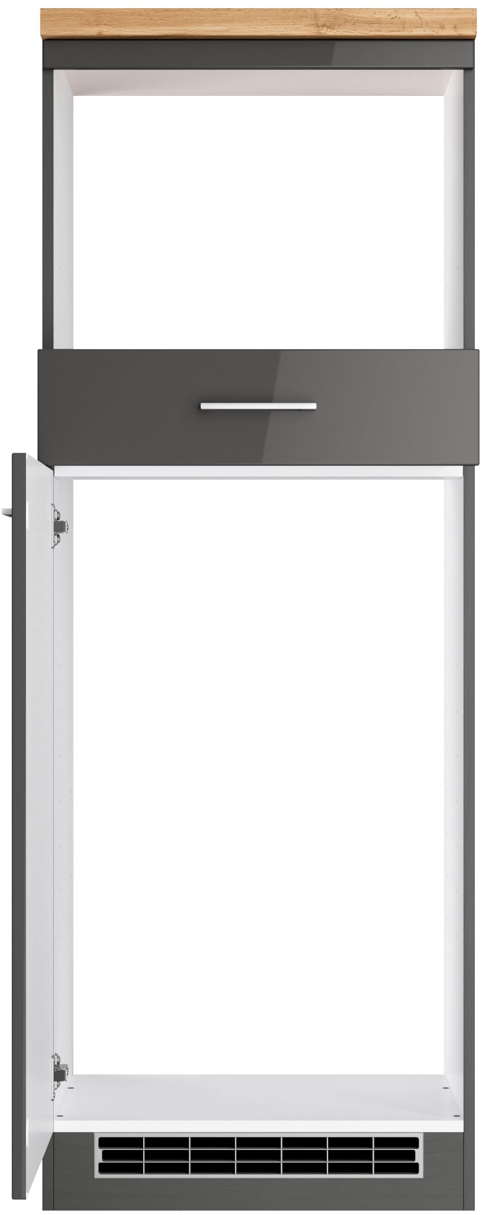 KOCHSTATION Backofen/Kühlumbauschrank »KS-Milan«, HELD Möbel, Mikrowellen-Kühlschrankumbau 60 cm, matt oder hochglänzend