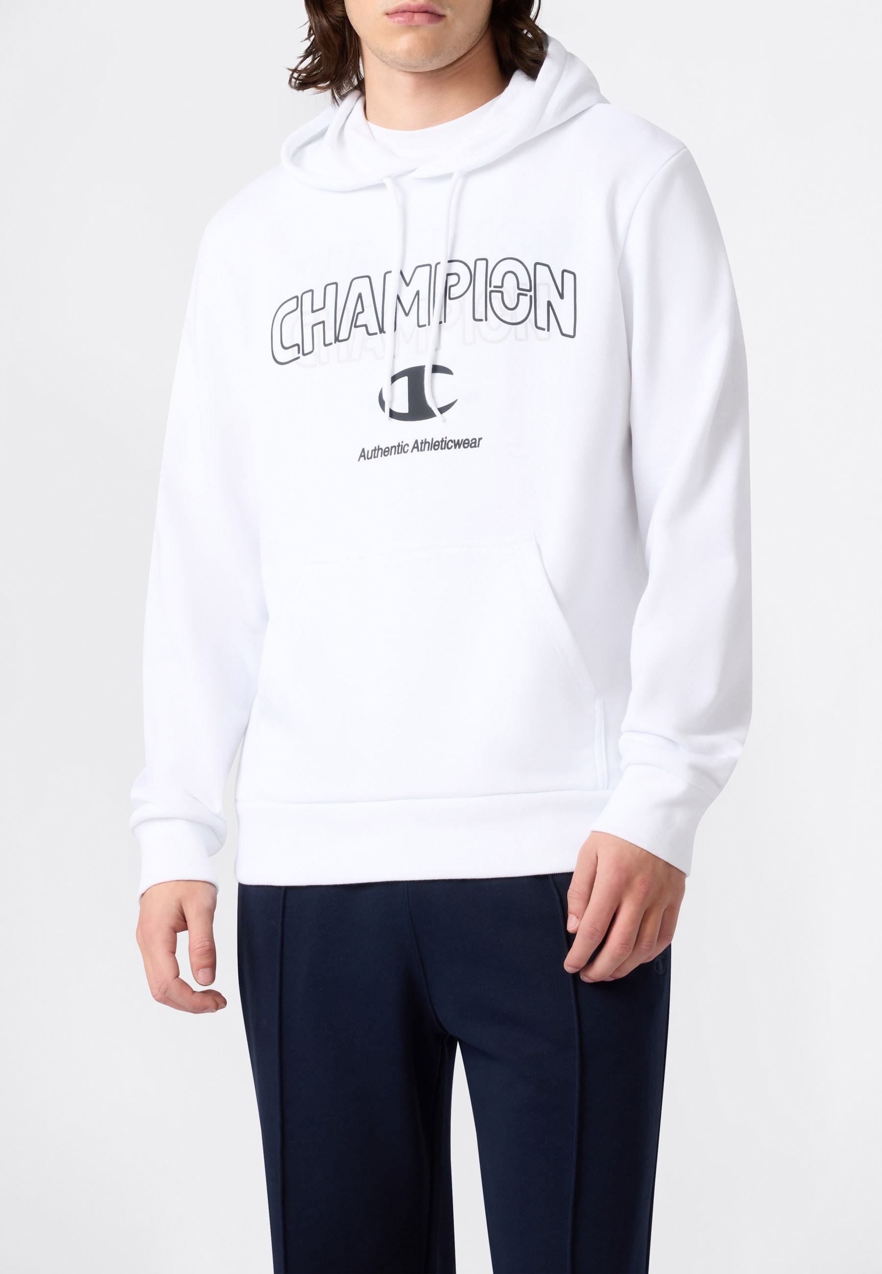 Champion Kapuzensweatshirt »Graphic Terry Hoodie«, mit Rundhalsausschnitt, aus Baumwolle und Polyester
