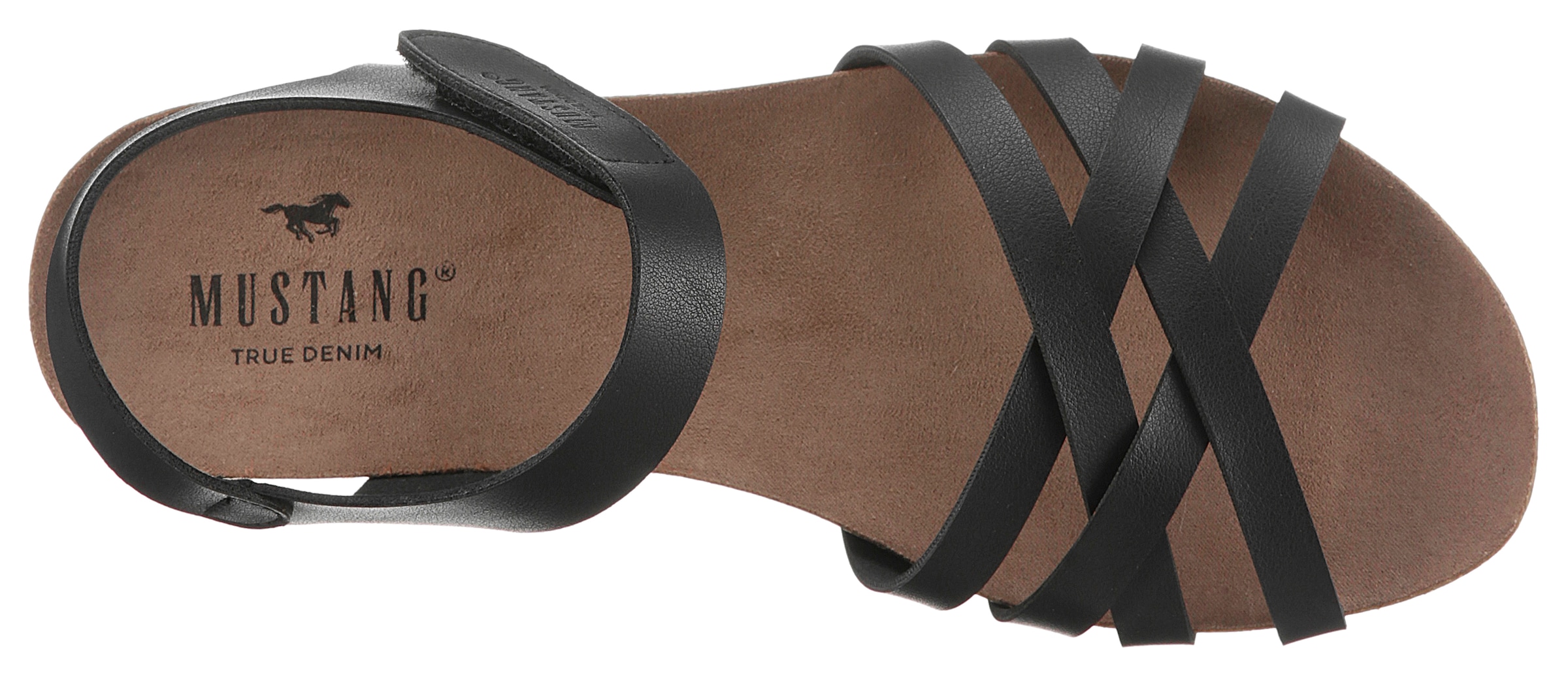 Mustang Shoes Riemchensandale, Sommerschuh, Sandalette, Klettschuh, mit Klettverschluss-Riemchen