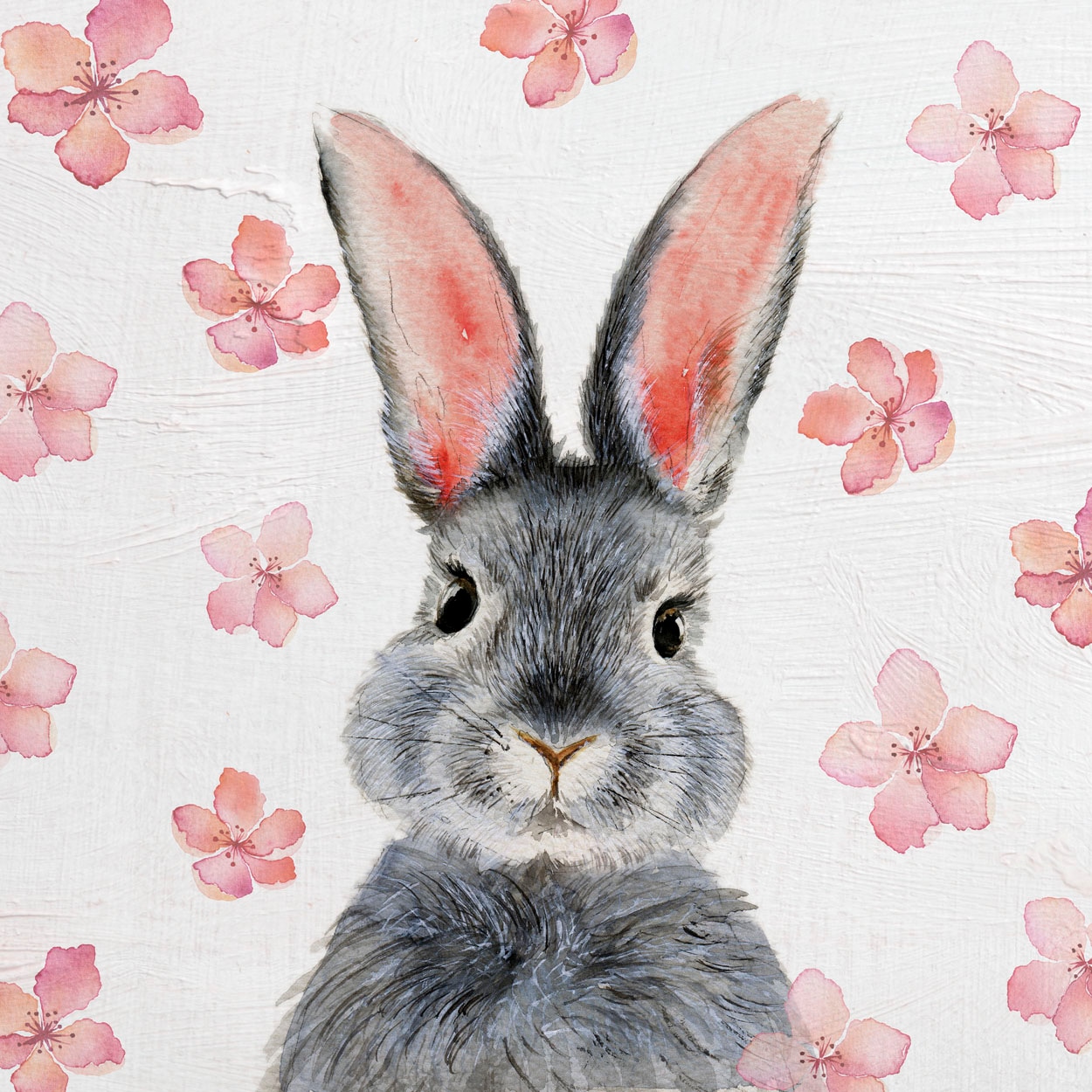 queence Leinwandbild »Abraskus«, Hase-Hasen-Blumen-Blumenbilder, (1 St.), P günstig online kaufen