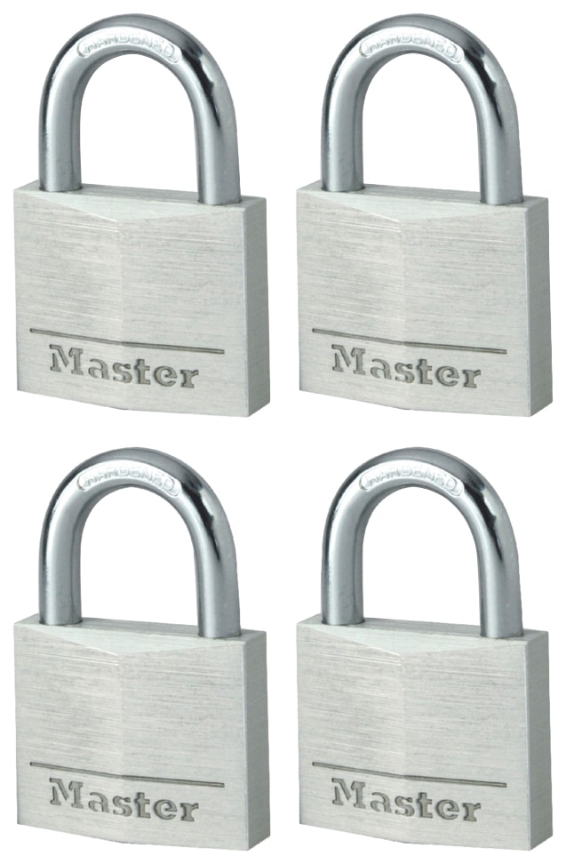 Master Lock Vorhängeschloss, (Set, 4 tlg.), Aluminium, gelichschließend