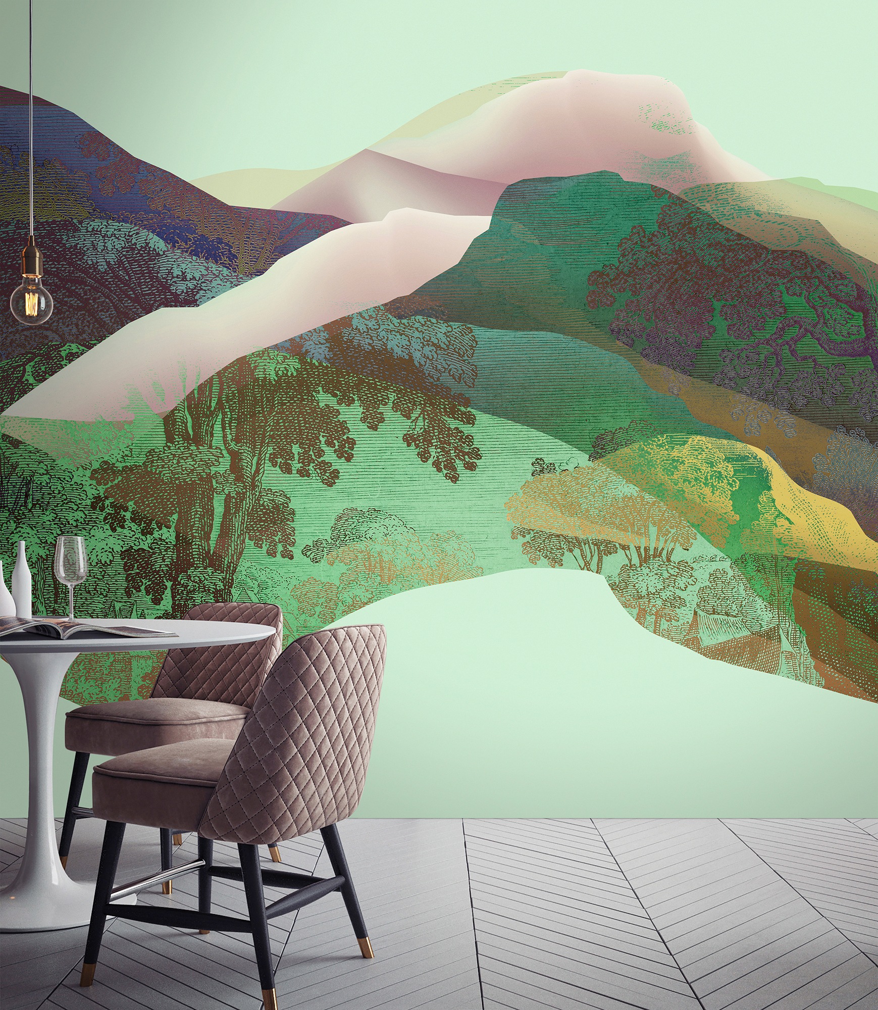 living walls Fototapete »Walls by Patel Magic Mountain« glatt Vlies, Wand günstig online kaufen