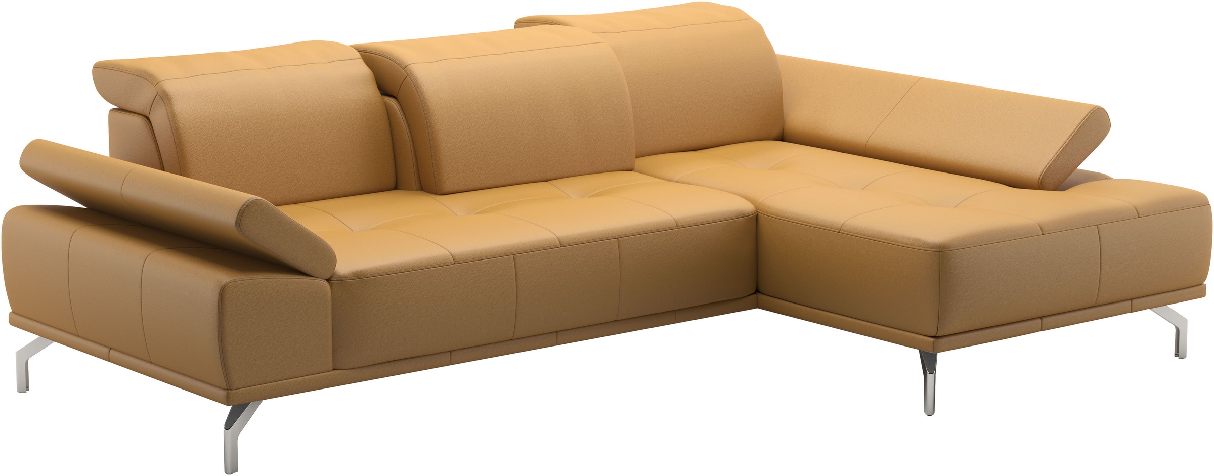 Places of Style Ecksofa »Caluna«, Inkl.Sitztiefenverstellung, wahlweise mit Kopf- und Armteilverstellung