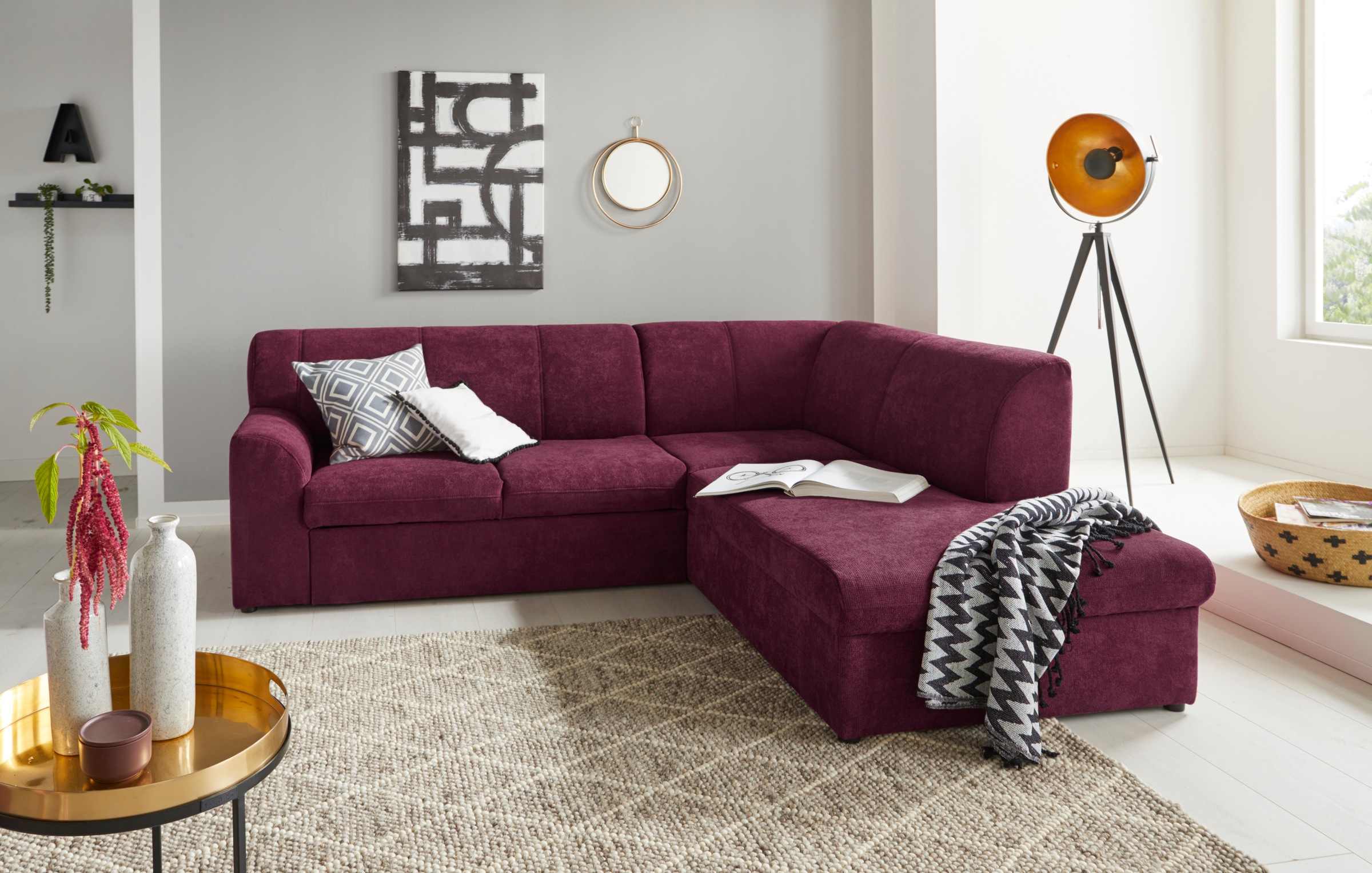 DOMO collection Ecksofa »Topper zeitlos elegant, kompakte Stellmaße, OTTOs günstig online kaufen