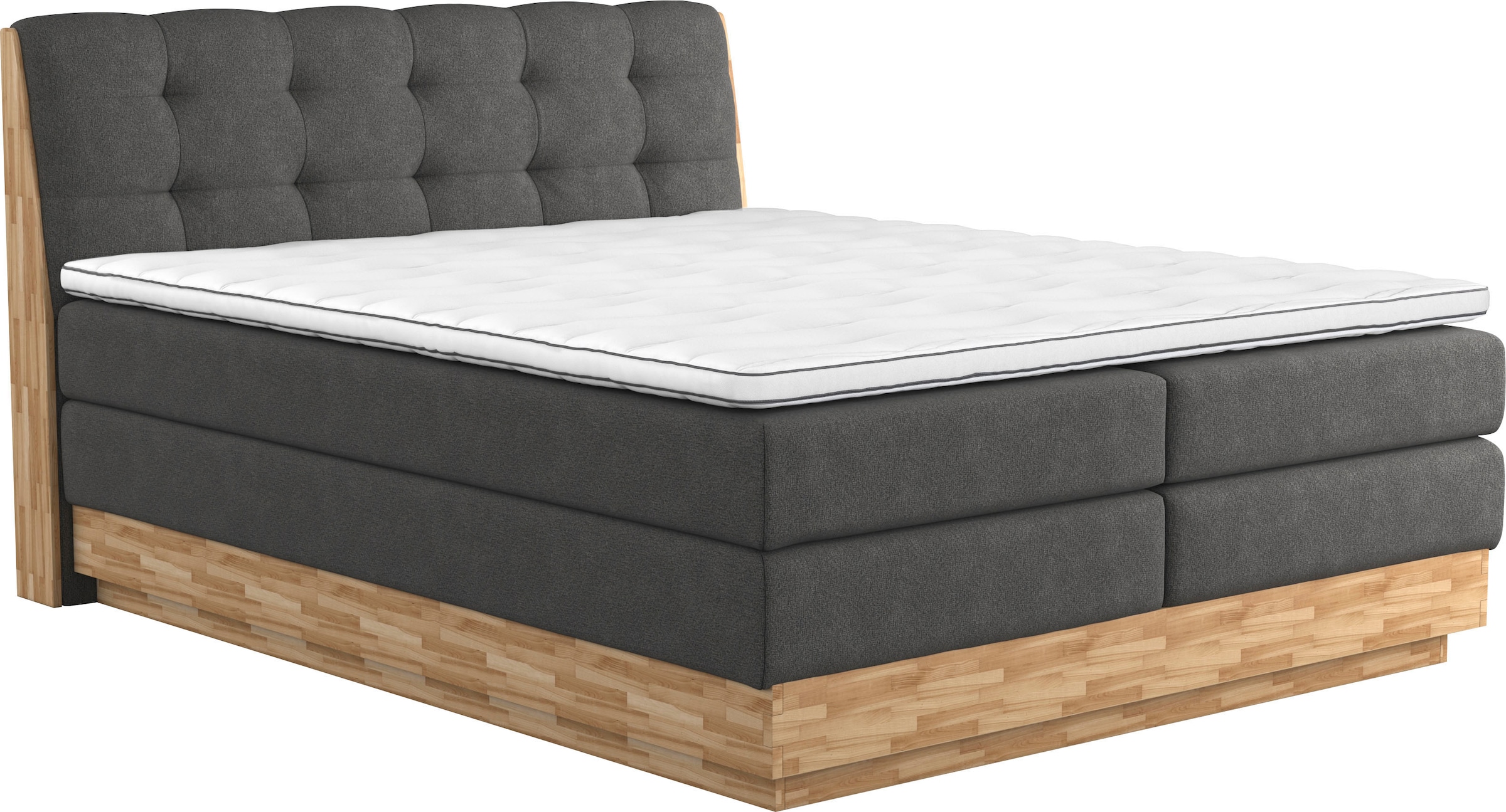 Home affaire Boxspringbett "Naome" Boxspringbett, Inklusive Topper günstig online kaufen